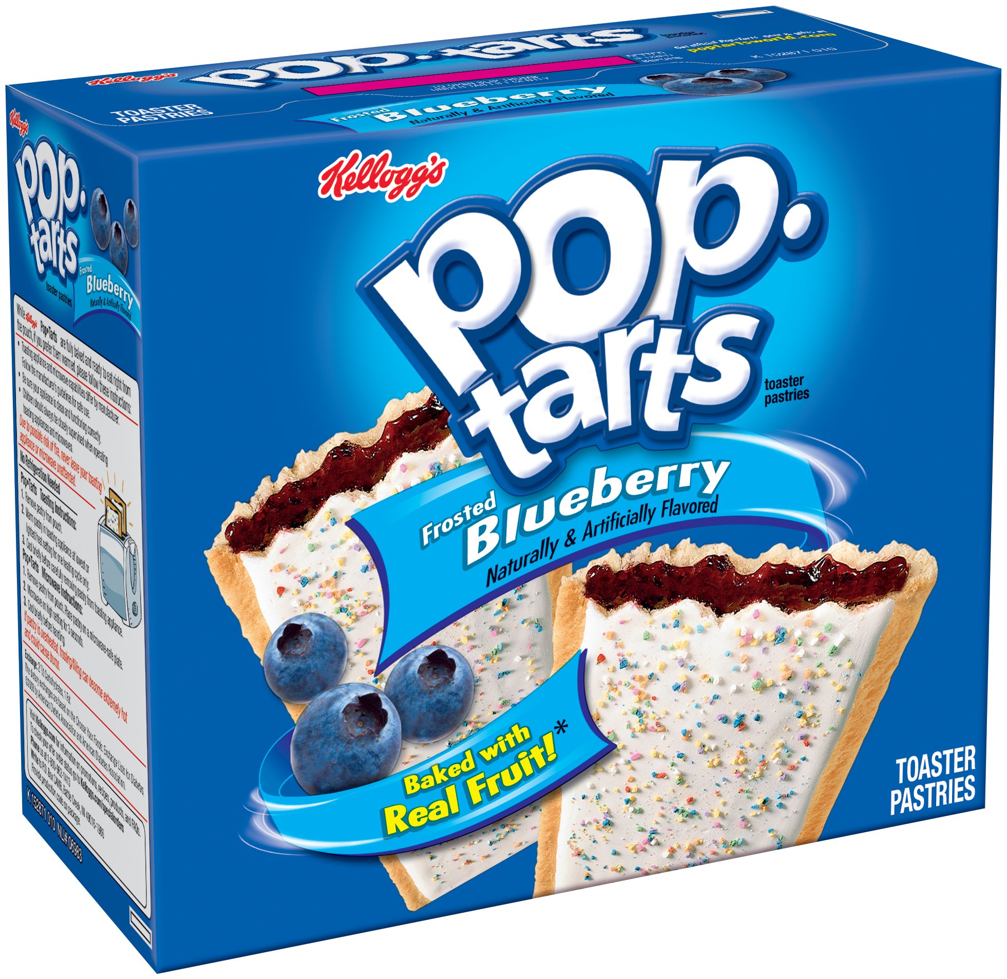 Frosted Blueberry Pop-Tarts Breakfast Toaster Pastries - 22 oz (12 Count) | Quick Breakfast Snack for Kids & Adults | Perfect for School, Office & On-the-Go
