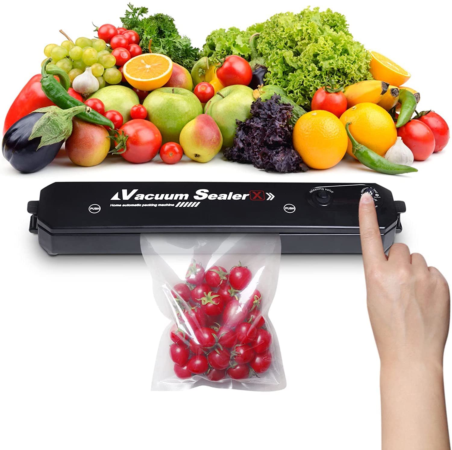 Upgraded Vacuum Sealer Machine - Automatic Food Saver for Sous Vide, Meal Prep & Long-Term Storage | Precision Air Sealing System for Freshness | Perfect for Home Kitchen, Camping & Food Preservation