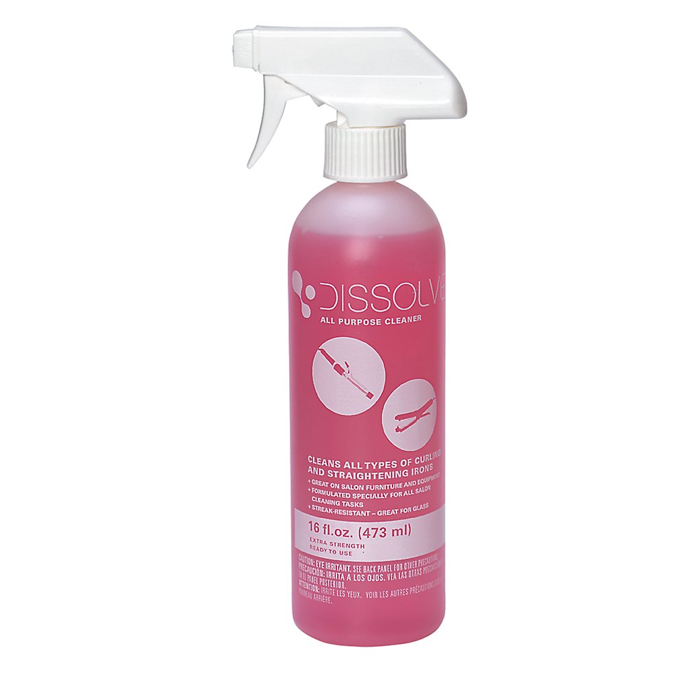 Dissolve All-Purpose Extra Strength Styling Iron Cleaner - Professional Hair Tool Cleaner for Flat Irons, Curling Wands & Beauty Appliances - Perfect for Salons & Home Use