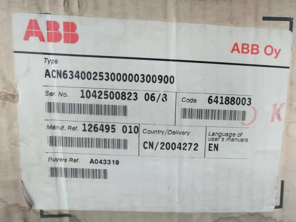 ABB ACN6340025300000300900 Inverter - New In Stock | Industrial Automation & Power Control for HVAC, Manufacturing & Energy Systems