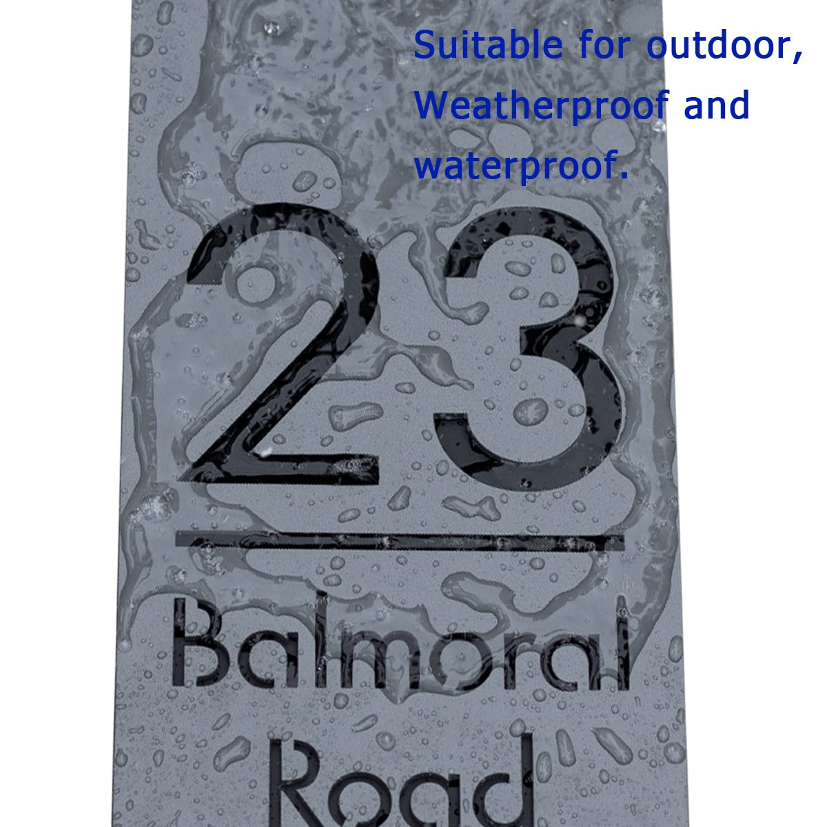 Custom 304 Stainless Steel Modern House Numbers - Personalized Outdoor Address Plaque Sign for Home, Mailbox & Front Door | Durable Weatherproof Design for Houses, Apartments & Office Buildings