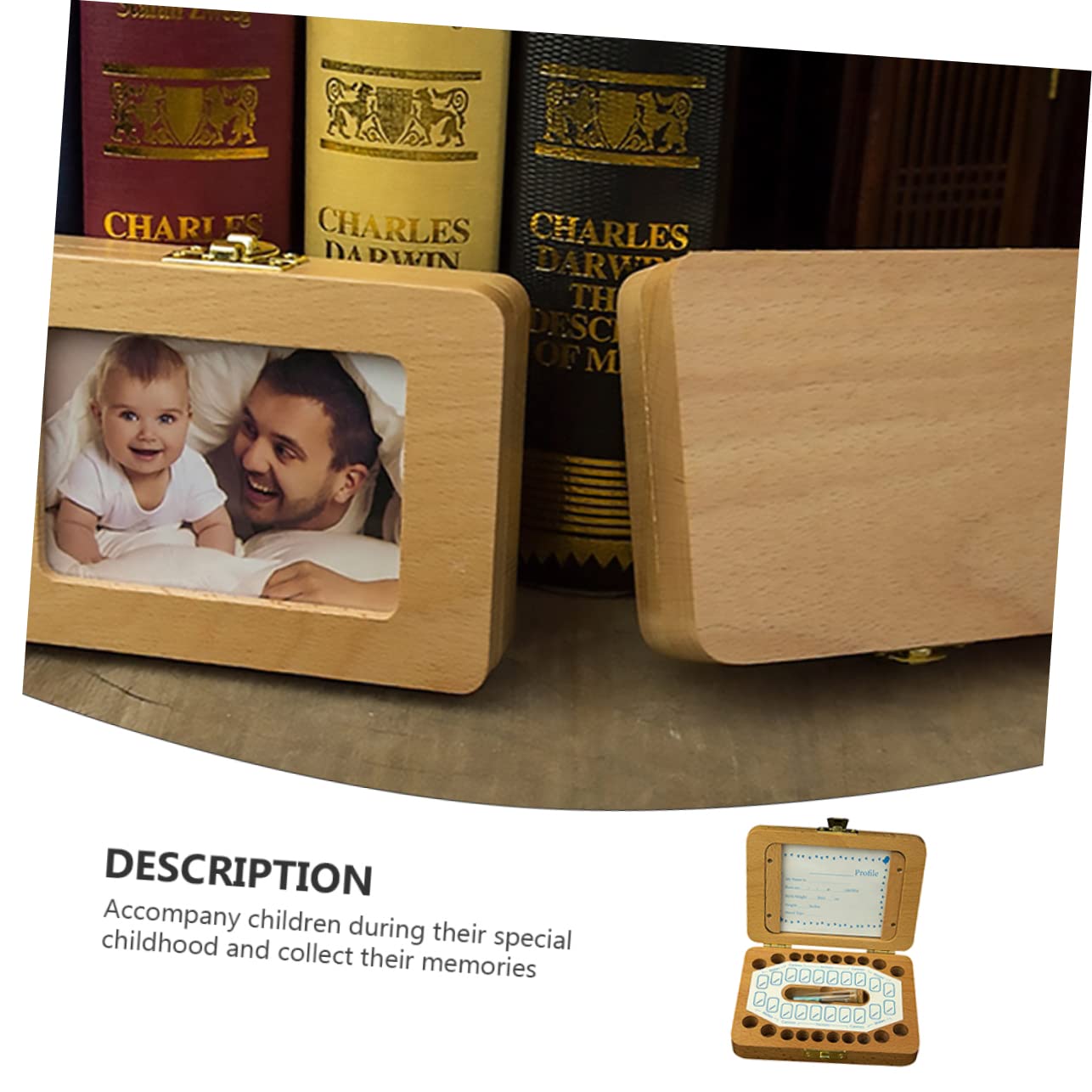 UPKOCH 3-Piece Wooden Tooth Box Set - Teeth Holder Organizer for Baby Teeth Keepsake, First Tooth Memory Box - Perfect for Kids' Milestone Preservation & Tooth Fairy Gifts