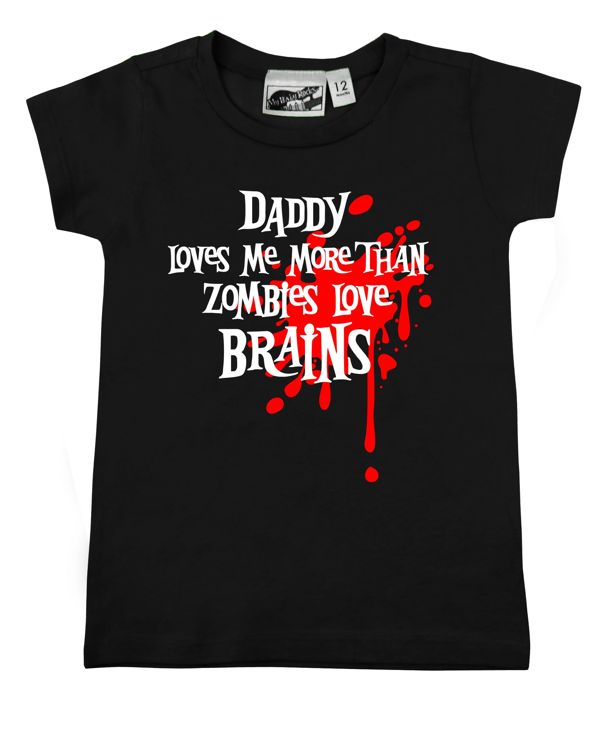 Zombie Blood Splat Black Baby T-Shirt - Funny Toddler Outfit for Halloween
