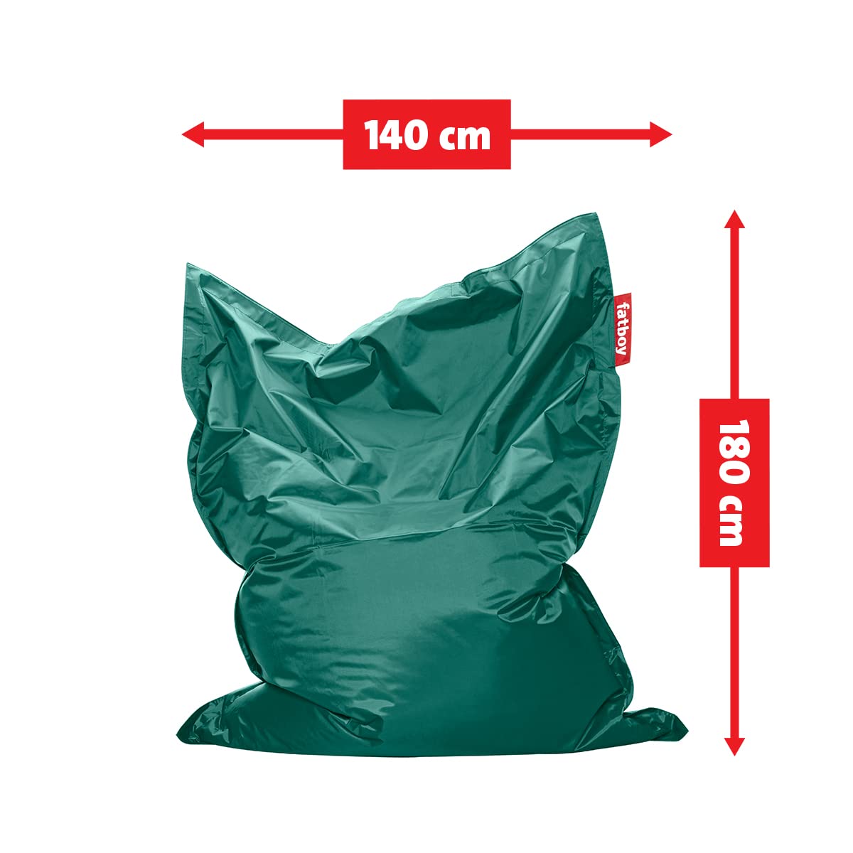 Fatboy Original Bean Bag Chair - Small Size, Turquoise Blue - Comfortable Lounge Seating for Living Room, Bedroom, or Game Room