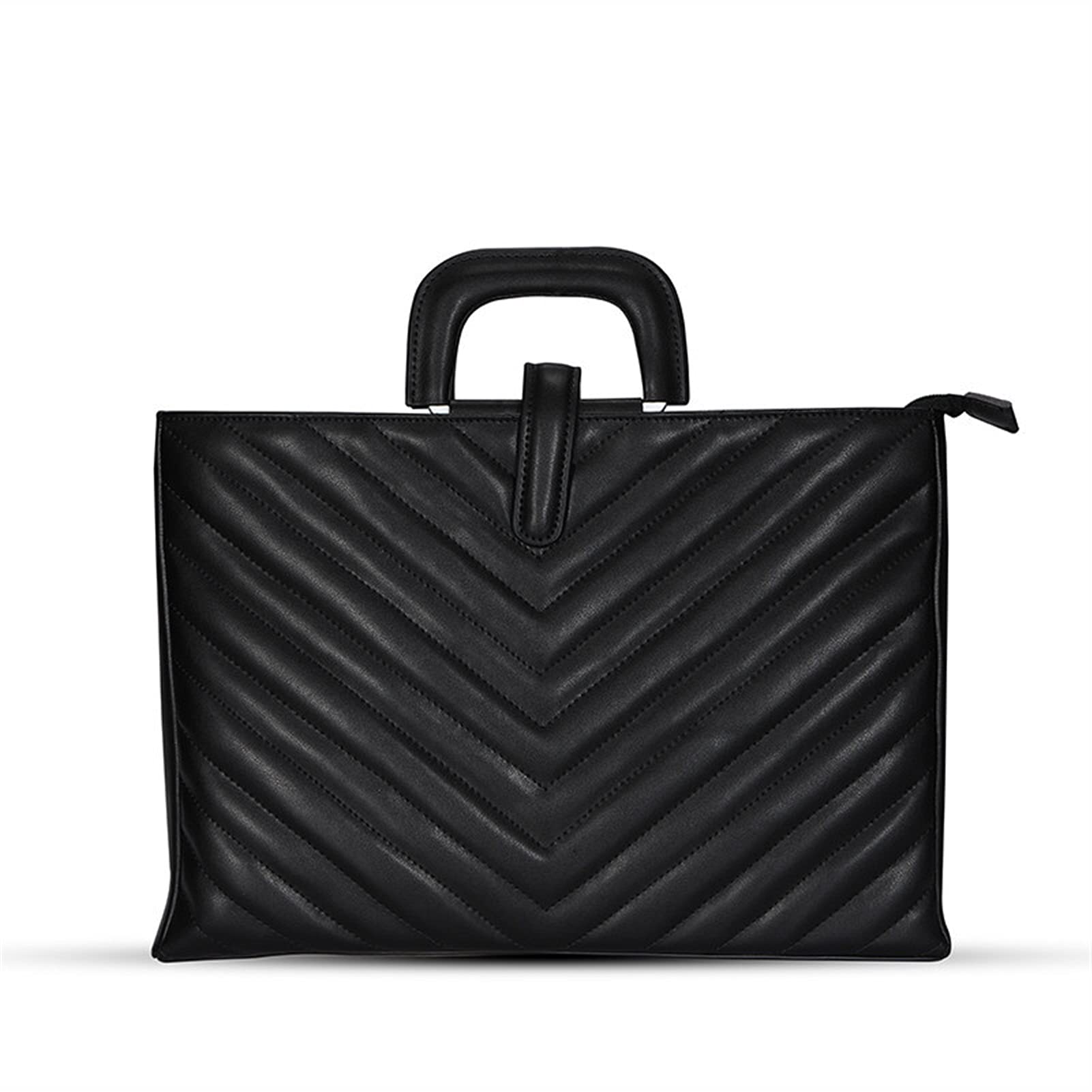 Premium Waterproof Leather Laptop Bag for Women - Slim Lightweight 13-13.3 Inch Business Tote, Shoulder Bag & Briefcase for Office, Work & Travel (Black, 13 Inch) - Perfect for Professionals, Students & Commuters