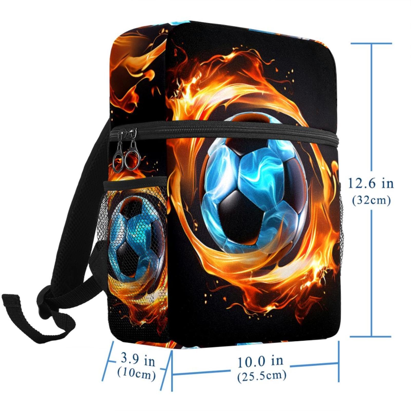 Best Travel & Work Backpack - Durable Flaming Football Design for Commuting, Hiking & Outdoor Adventures