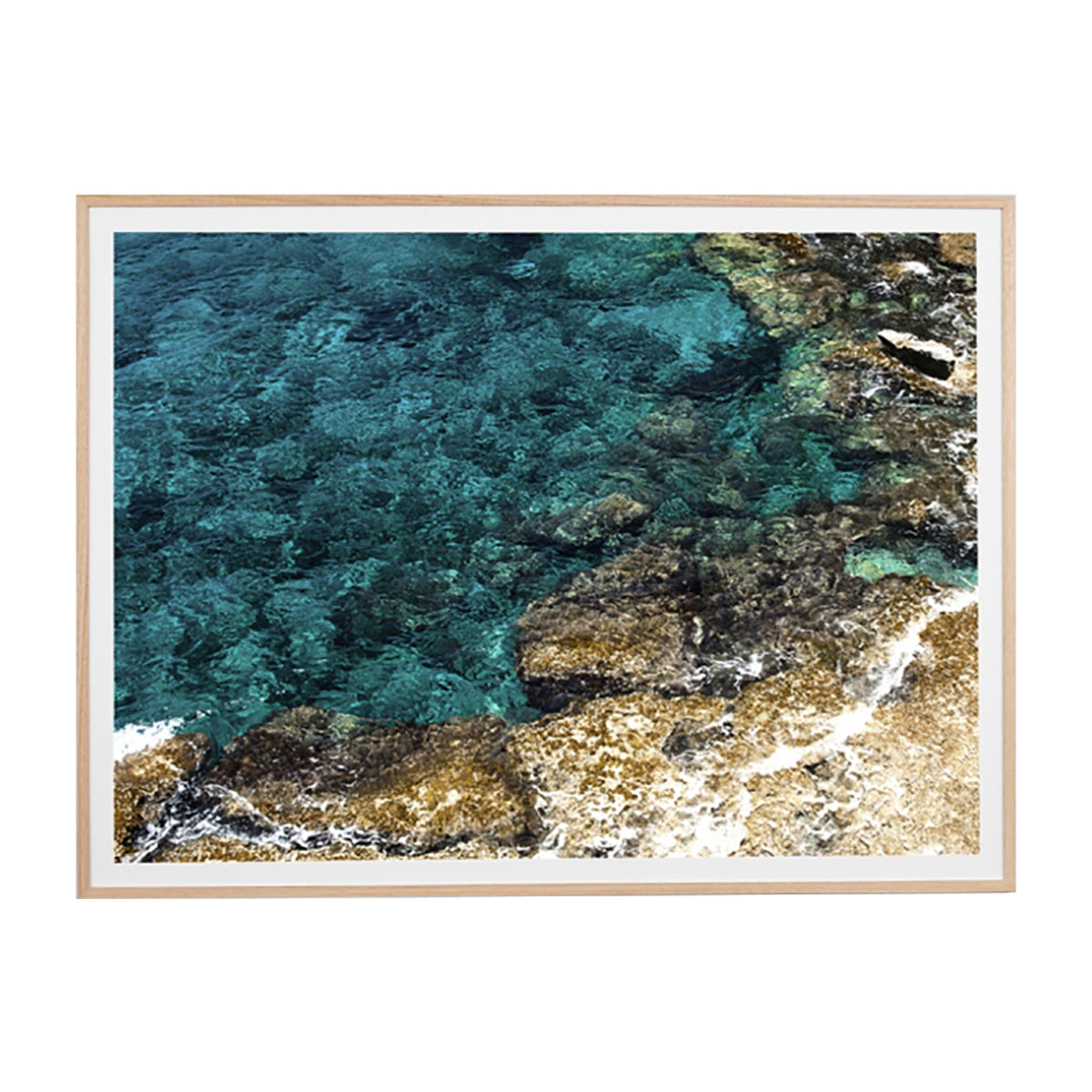 Azure Waters Print - High-Quality Canvas Wall Art for Home & Office Decor - Perfect for Living Room, Bedroom, and Workspace Aesthetics