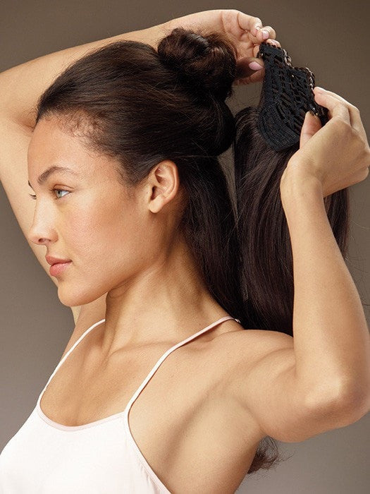 2 in 1 Clip-In Synthetic Hair Extensions (1 Piece) - Natural Look & Easy to Use for Daily Styling, Parties & Cosplay
