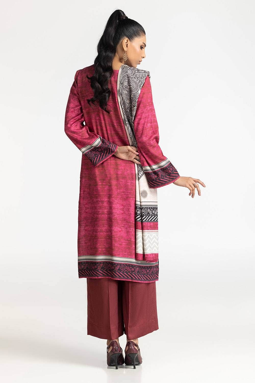 Stylish Pink Stitched Suit by Gul Ahmed | Premium Formal Wear for Women | Perfect for Weddings, Parties & Office Events