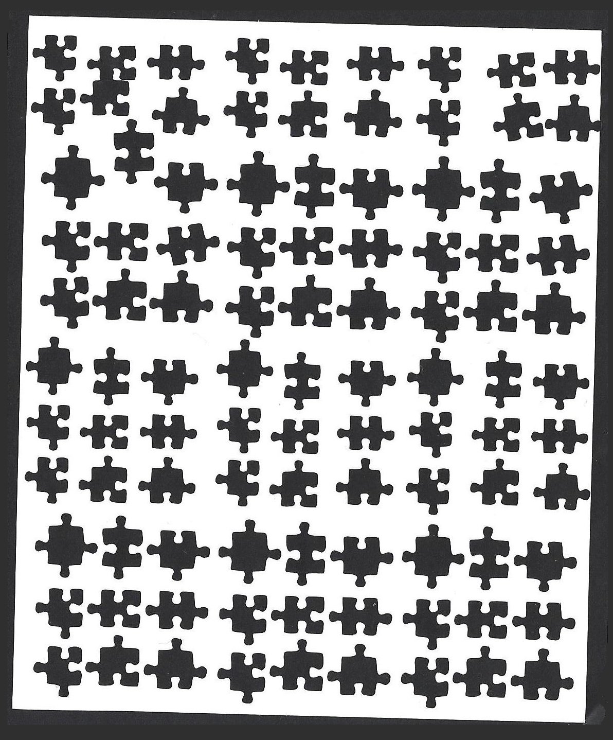 Autism Awareness Puzzle Press On Nail Art Stickers - Black Fake Nails for Women | Perfect for Autism Awareness Month, Fundraisers & Special Events