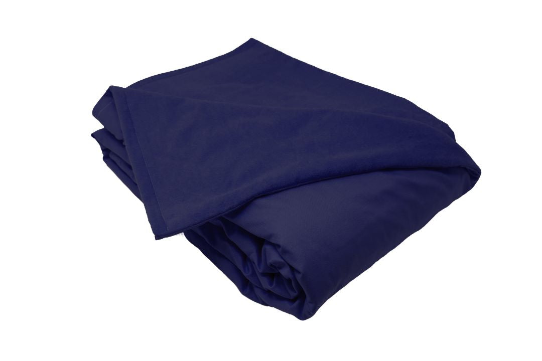 13LB Navy Fleece and Flannel Blanket - Ultra Soft & Warm Winter Bedding for Home, Camping, and Outdoor Adventures