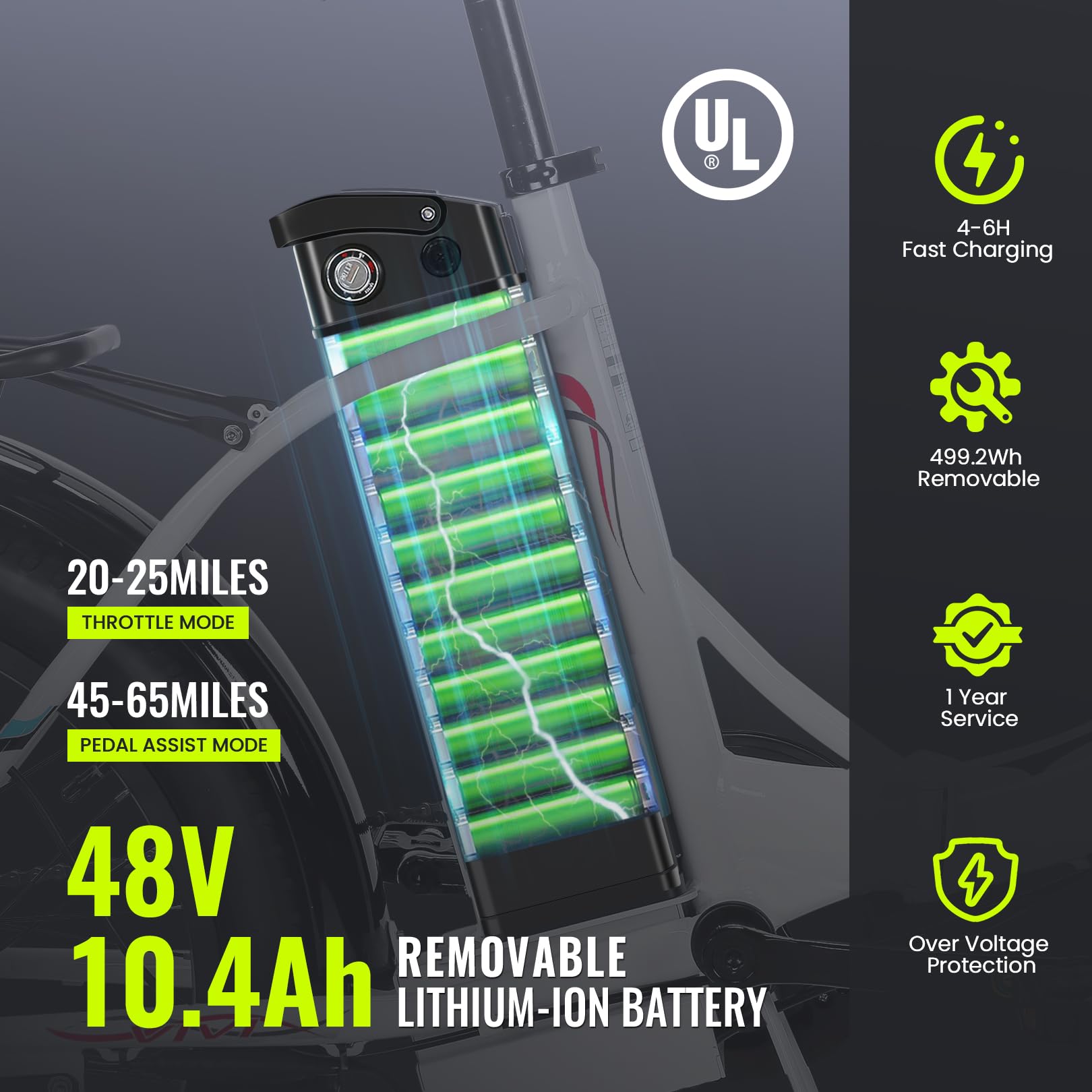 **Vivi 900W Peak 48V Electric Bike - 20