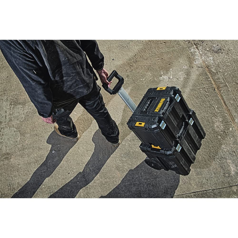 DEWALT TSTAK Rolling Tool Box with Wheels - Heavy Duty Deep Storage Organizer for Tools (DWST17820) - Perfect for Construction Sites, Workshops & DIY Projects