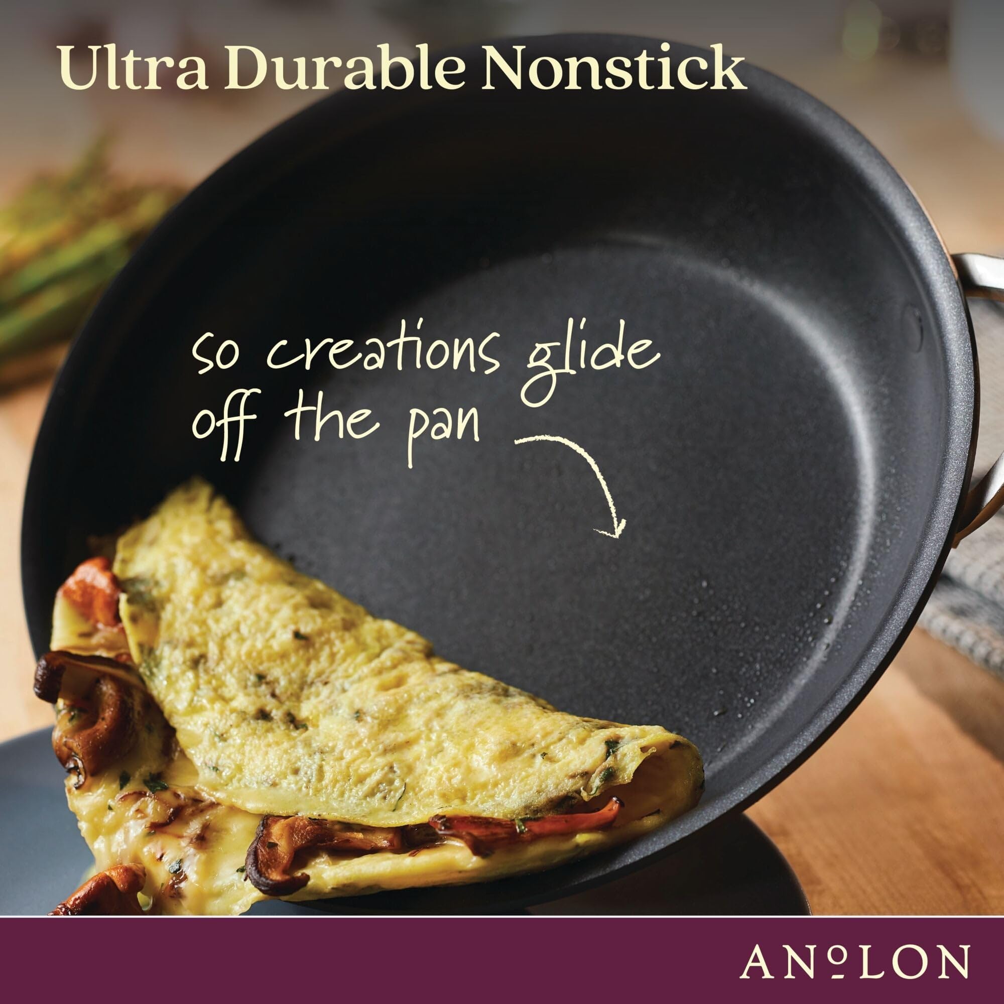 Anolon Nouvelle Copper Hard Anodized Nonstick 11-Piece Cookware Set - Sable - Durable Pots & Pans for Professional Cooking, Home Kitchen & Daily Meal Prep