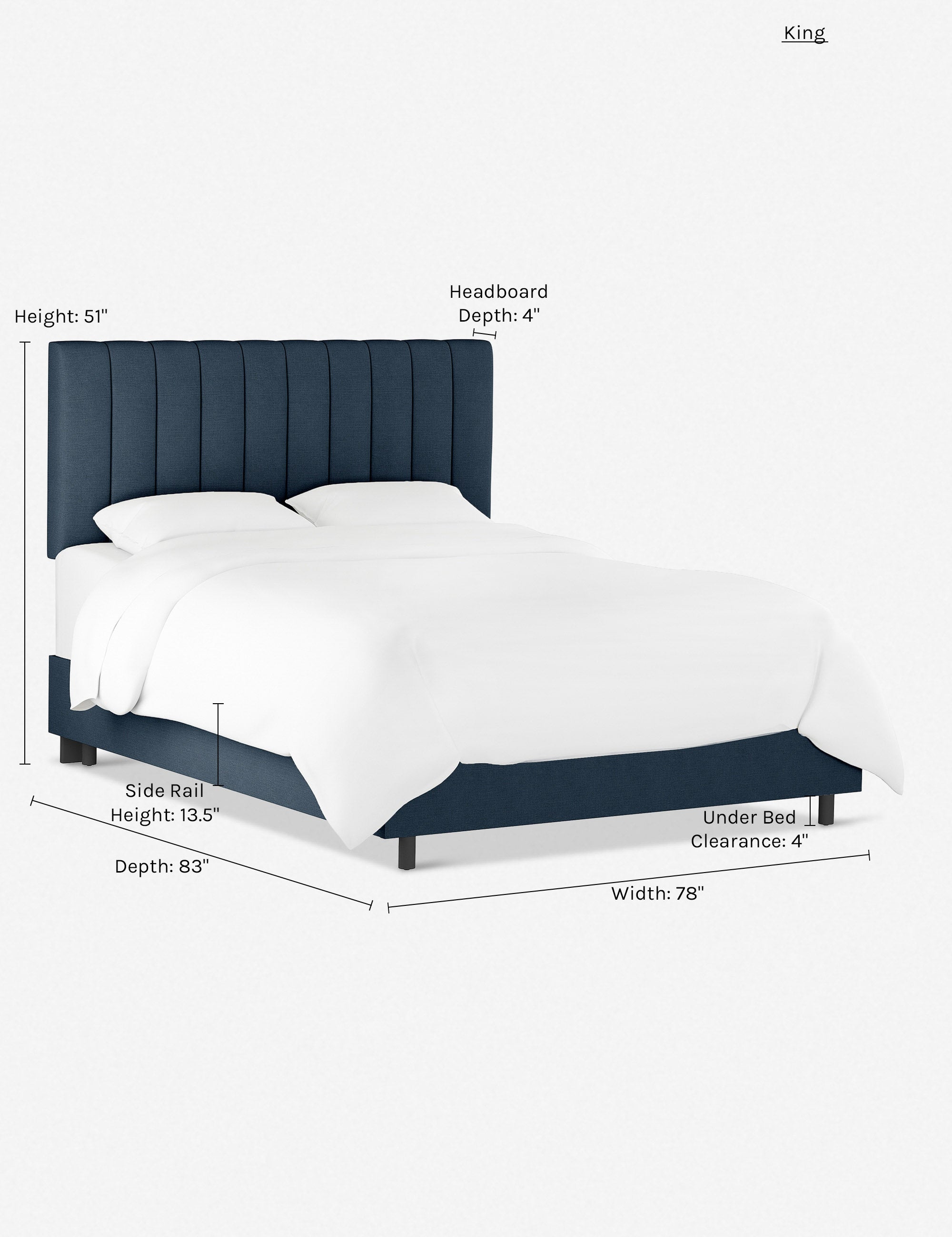 Stylish and Comfortable Aliyah Bed - Queen Size Platform Bed Frame with Upholstered Headboard - Perfect for Modern Bedrooms, Guest Rooms & Small Spaces