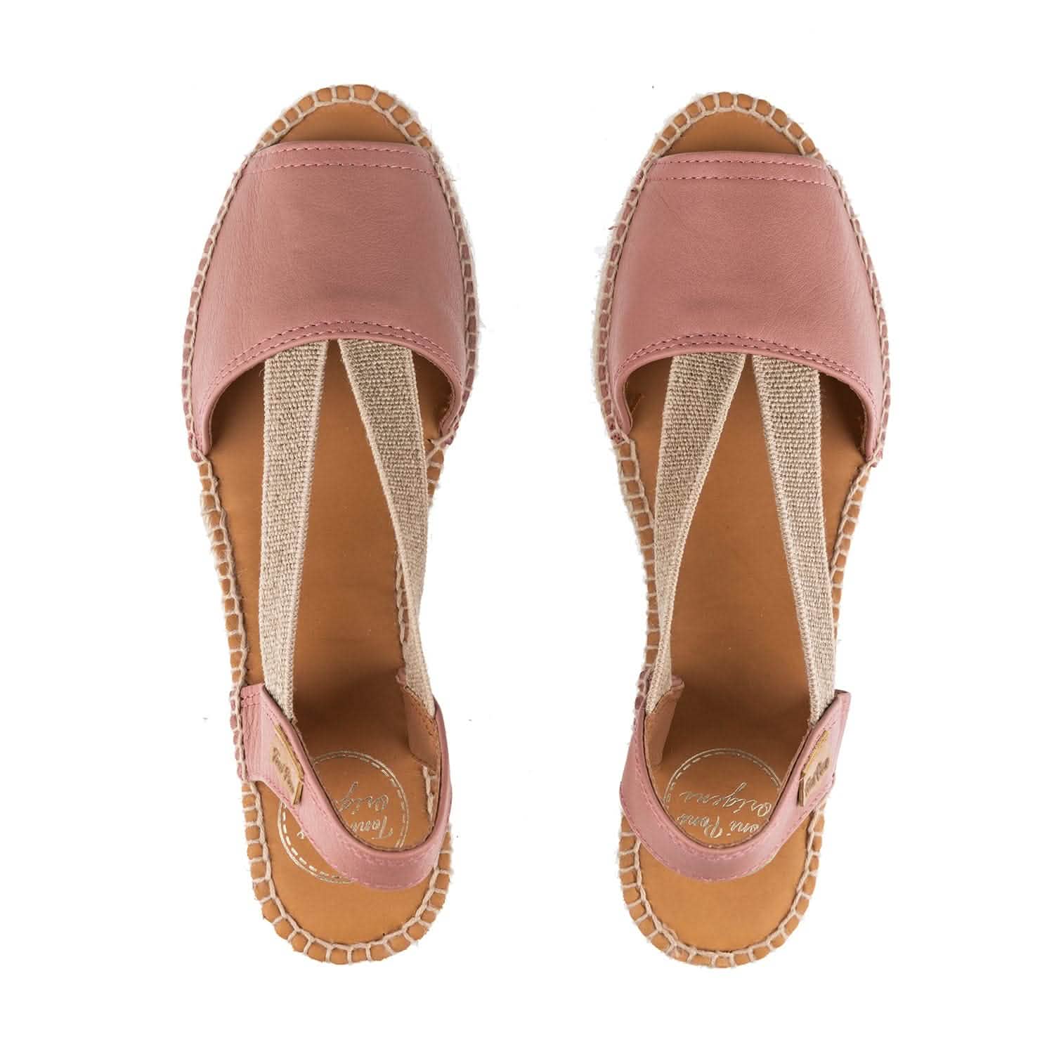 Women's Plain Leather Wedge Espadrilles - Comfortable Summer Sandals for Beach, Vacation & Casual Outings | Teide P Collection