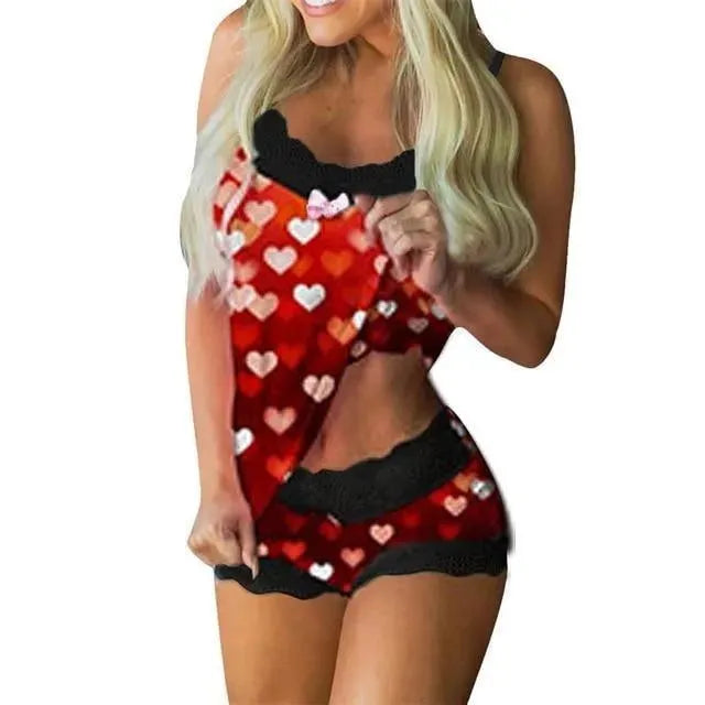 Sexy Shorts Pajama Sets for Women - Soft Sleepwear Lounge Set with Comfortable Shorts & Top - Perfect for Sleep, Lounging & Summer Nights