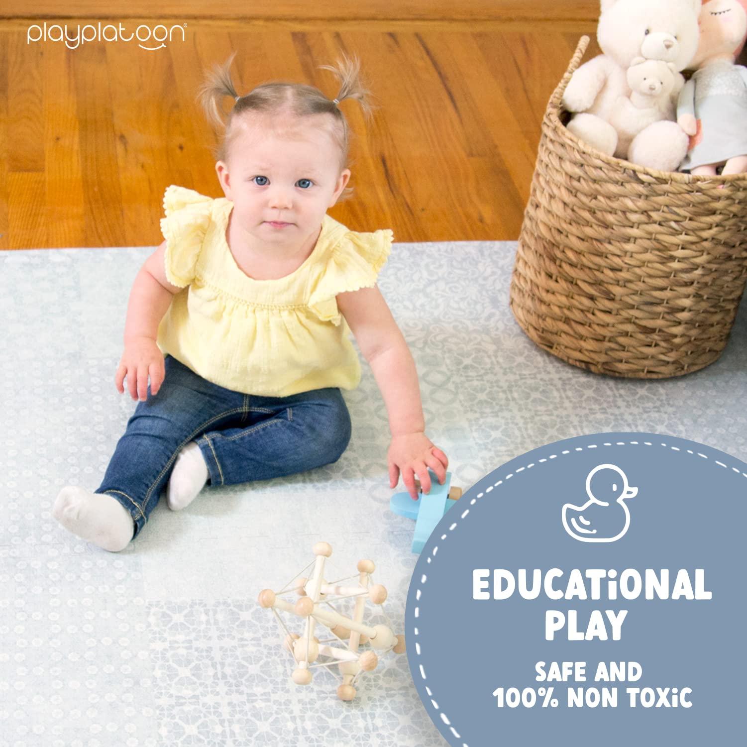 Play Platoon Extra-Thick Interlocking Foam Play Mat - 9 Tiles (72