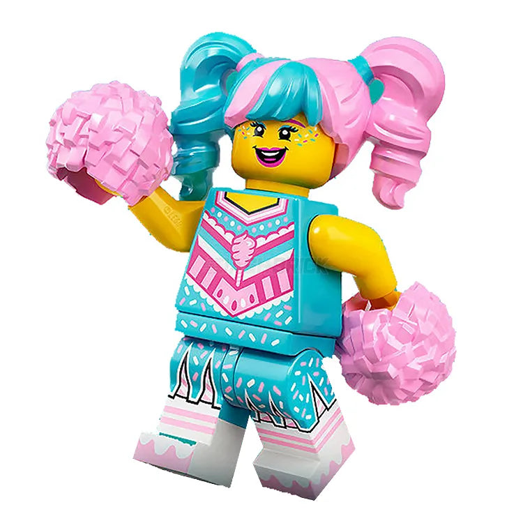 LEGO Minifigure Cotton Candy Cheerleader - VIDIYO Bandmates Series 1 (10 or 12 Pieces) | Collectible Building Toy for Kids & Adults | Perfect for Play, Display & LEGO Fan Collections