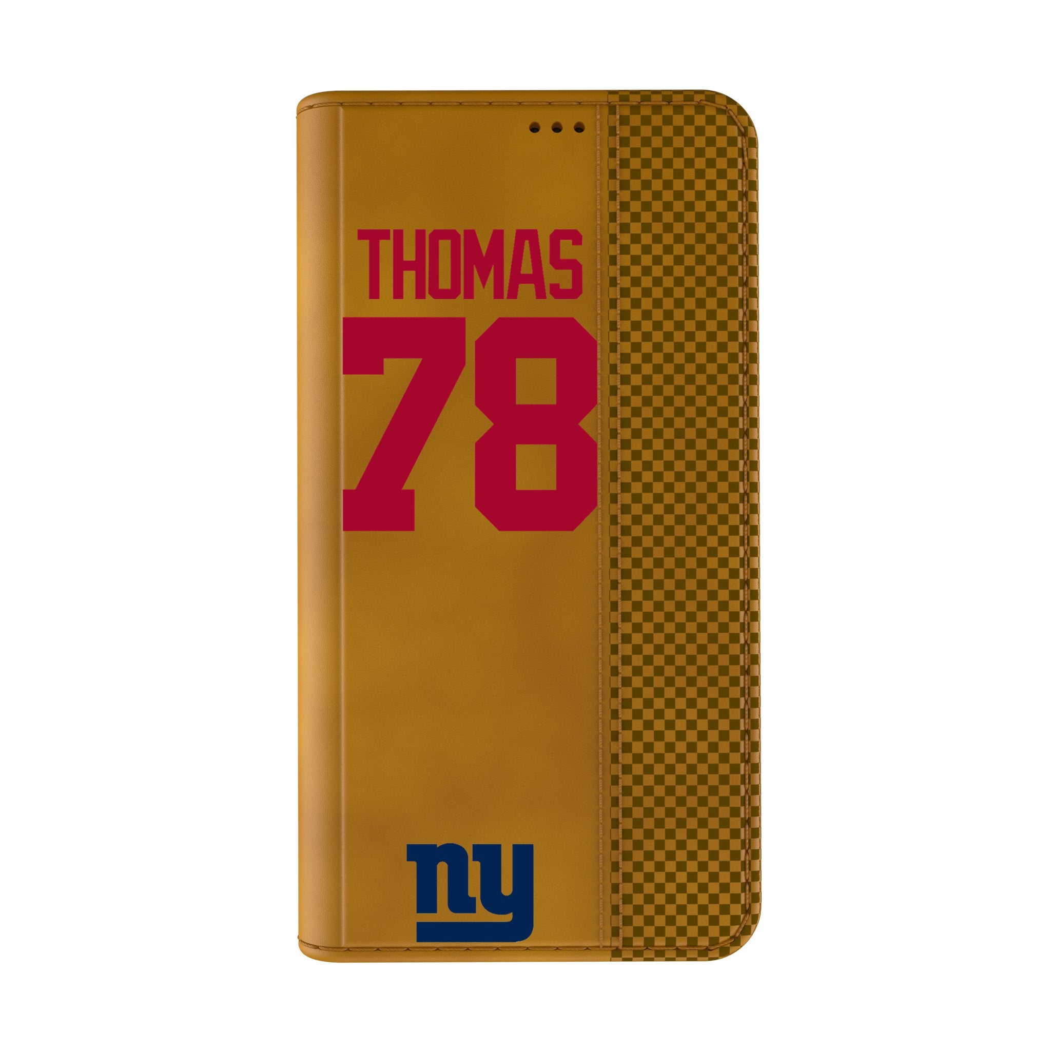 Andrew Thomas New York Giants 78 Game Tactic Folio Phone Case for Apple iPhone - Durable NFL Team Design for iPhone 14/13/12/11/X - Perfect for Game Day & Fan Gifts