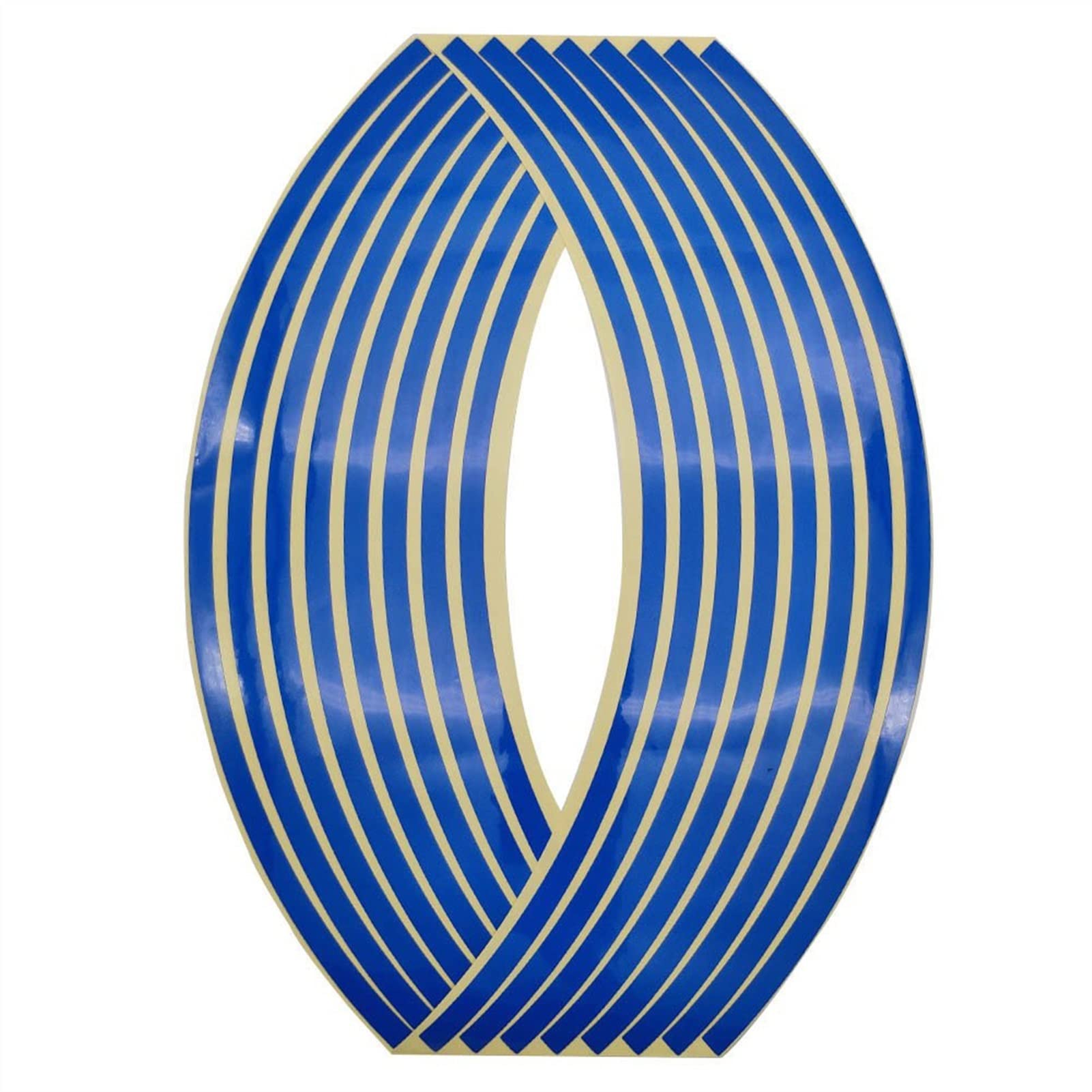 MingJiaAi Motorcycle Rim Stripes Wheel Stickers - Front & Rear Double-Sided Rim Tape for Kawasaki KLX KX 65 85 100 125 250 250F 450F KLX125 - Blue - Durable Adhesive for Off-Road & Street Bikes - Perfect for Customization & Enhanced Visibility