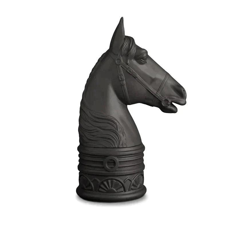 Black Horse Bookends for Shelves - Elegant Home Office Decor, Book Organizer for Libraries and Study Rooms
