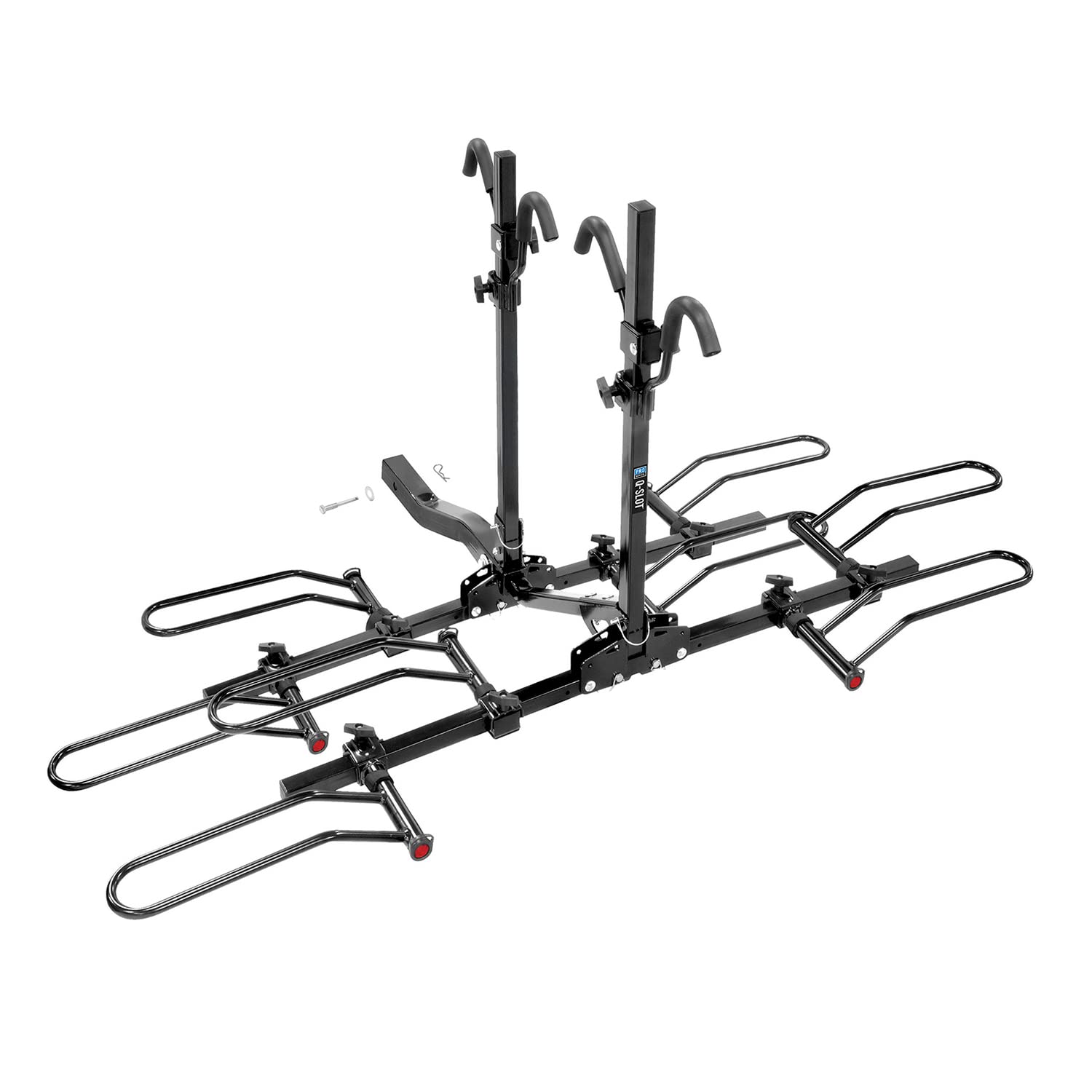 Reese 63138 Q-Slot 4-Bike Hitch Mount Rack - Heavy Duty Bicycle Carrier for Trucks, SUVs & RVs - Perfect for Road Trips, Camping & Outdoor Adventures