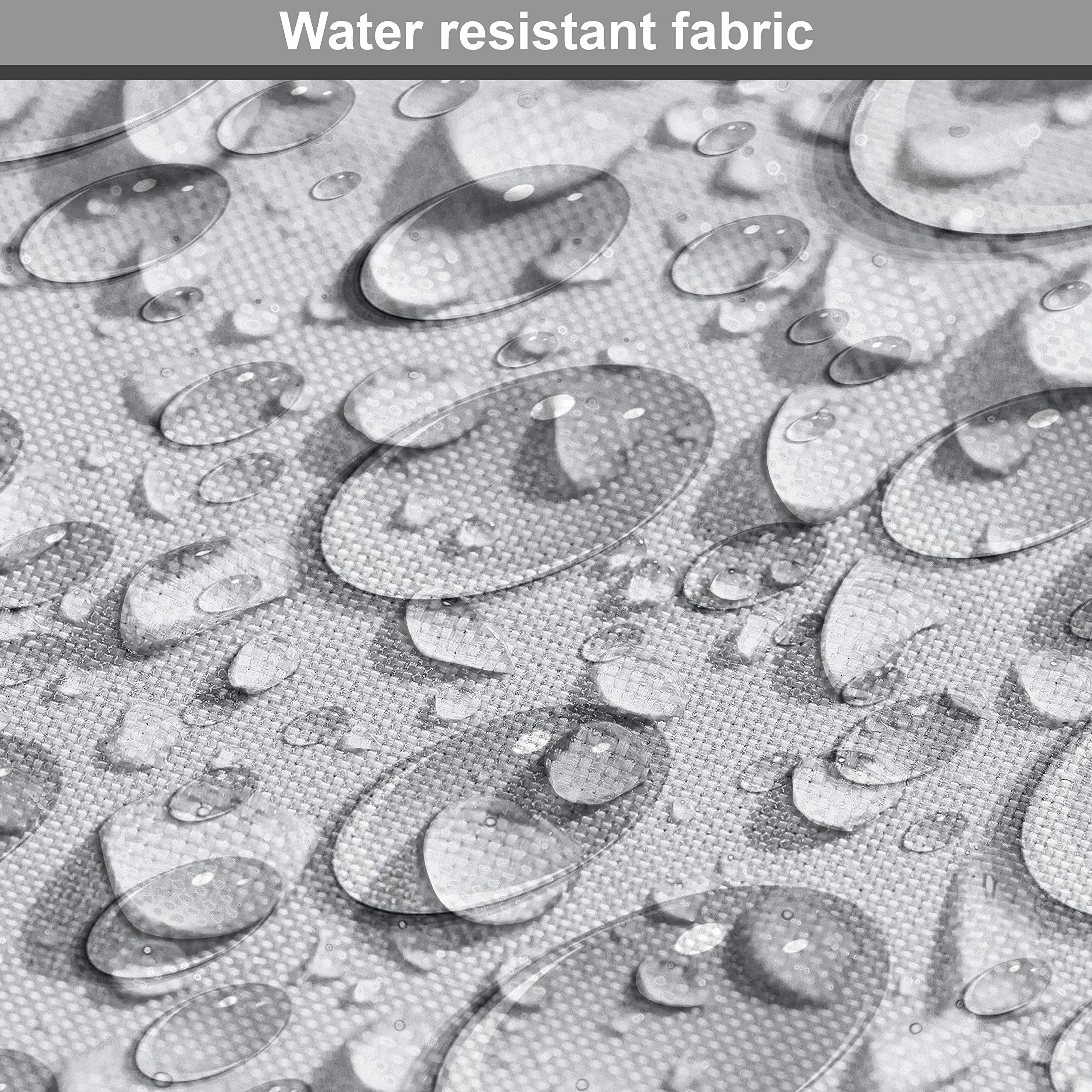 Ambesonne Grey Fabric by The Yard - Small & Large Bubbles Water Pattern, Monochrome Aquatic Raindrops Design for Upholstery, Curtains & Home Decor (5 Yards) | Perfect for DIY Projects, Sofa Covers & Decorative Pillows