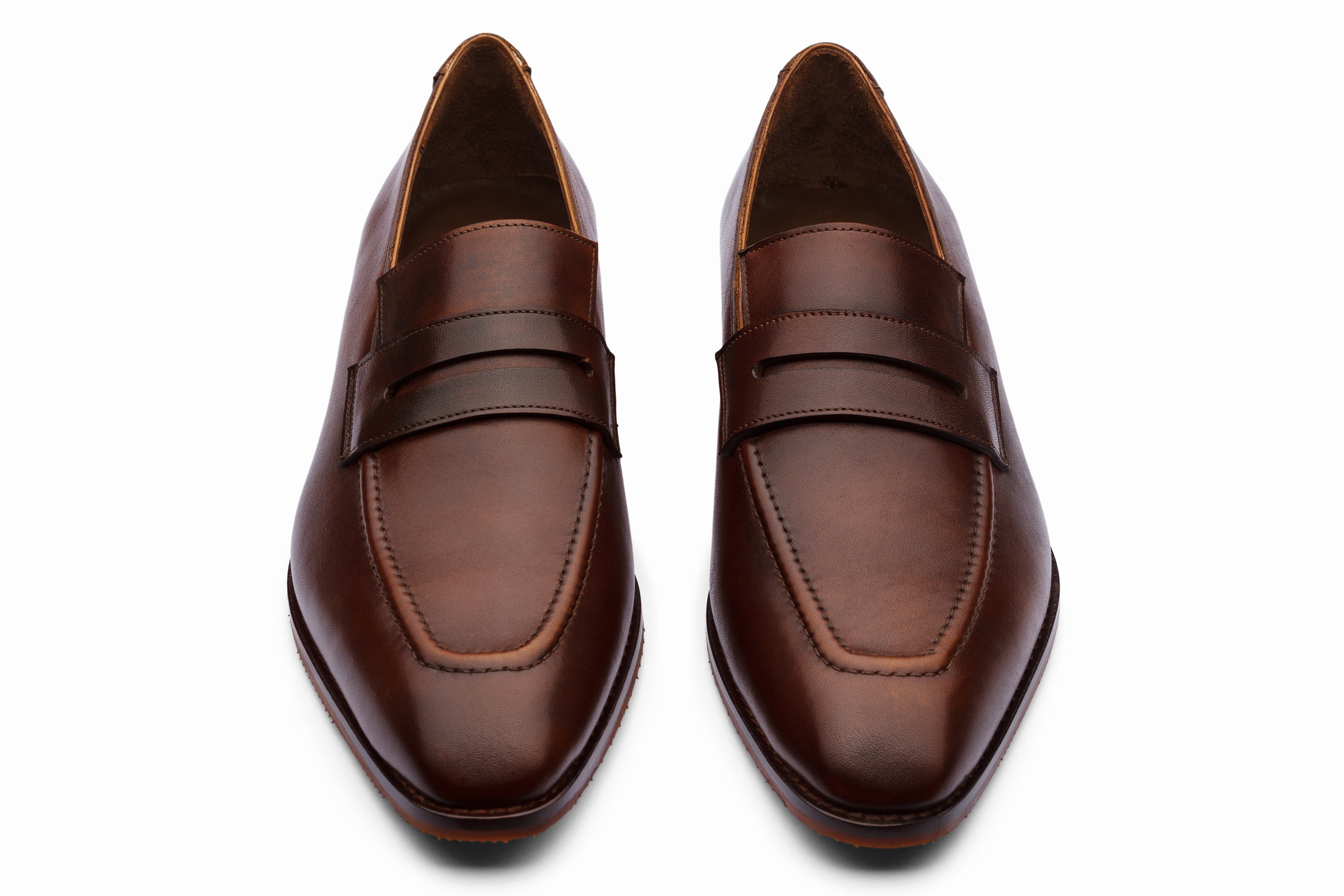 Vegano Penny Loafers for Women - Classic Tobacco Brown Slip-On Shoes | Comfortable & Stylish for Work, Office, and Casual Outfits