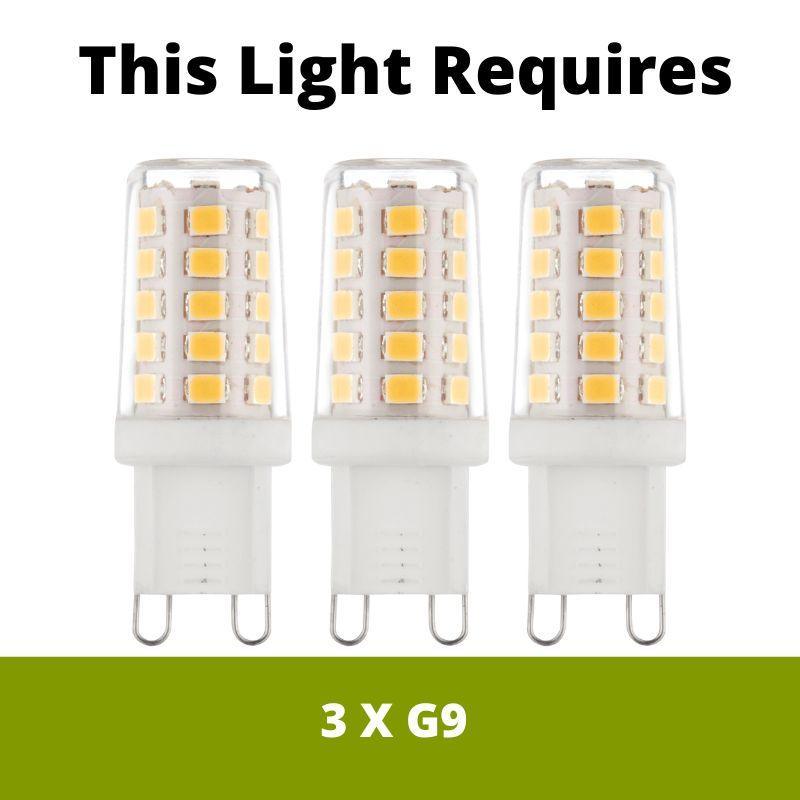 3-Light Chrome Bathroom Ceiling Fixture - Semi-Flush Mount Lighting for Bathroom, Bedroom & Hallway - Modern Chrome Finish - Easy Installation - Damaged Box Included