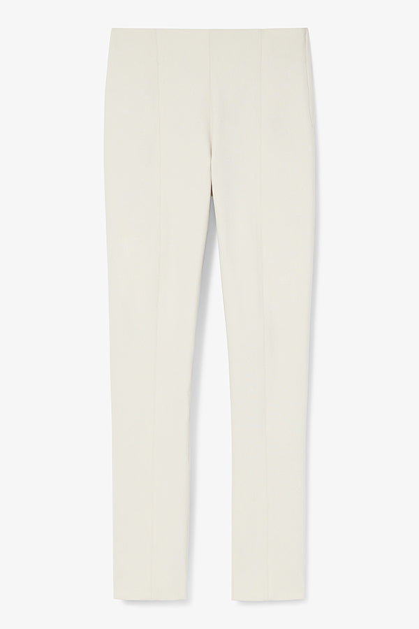 Foster Cigarette Pants for Women - High Waisted Stretch Work Pants in Bone Color - Perfect for Office, Business Casual & Travel