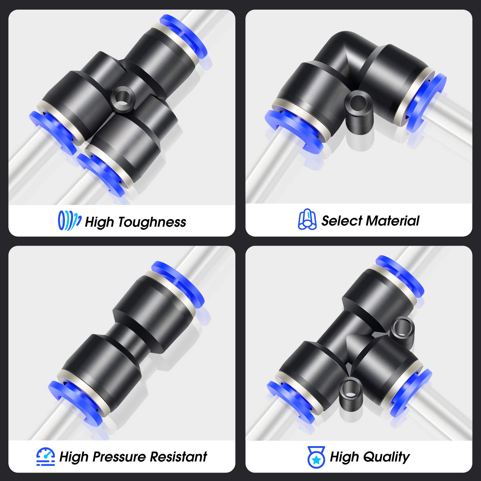 TAILONZ PNEUMATIC 1/4 Inch OD 10 Meters Clear PU Air Hose - High Pressure Flexible Tubing for Air Compressor, Pneumatic Tools, and Fluid Transfer - Perfect for Industrial, Automotive, and DIY Applications