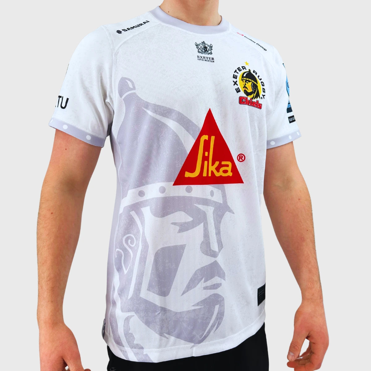 Exeter Chiefs Men's Away Replica Rugby Jersey 2024/25 - Authentic Samurai Design for Rugby Fans & Sports Enthusiasts - Perfect for Match Days, Training & Casual Wear