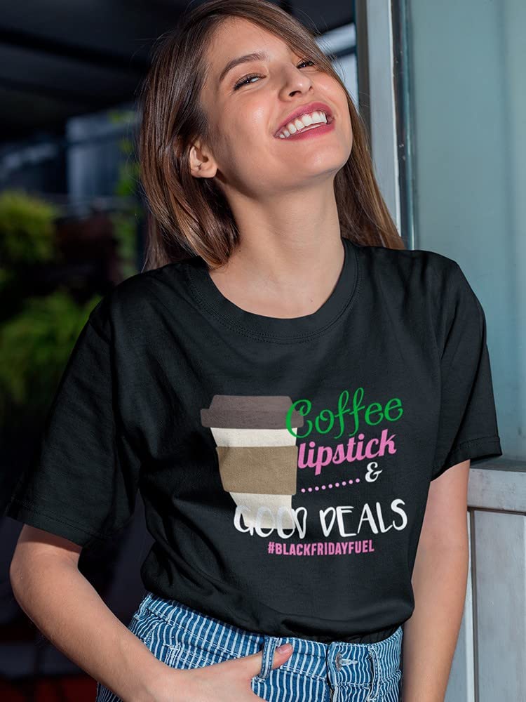 Best Coffee Lipstick & Black Friday Deals - Women's Black T-Shirt for Casual Wear & Everyday Outfits