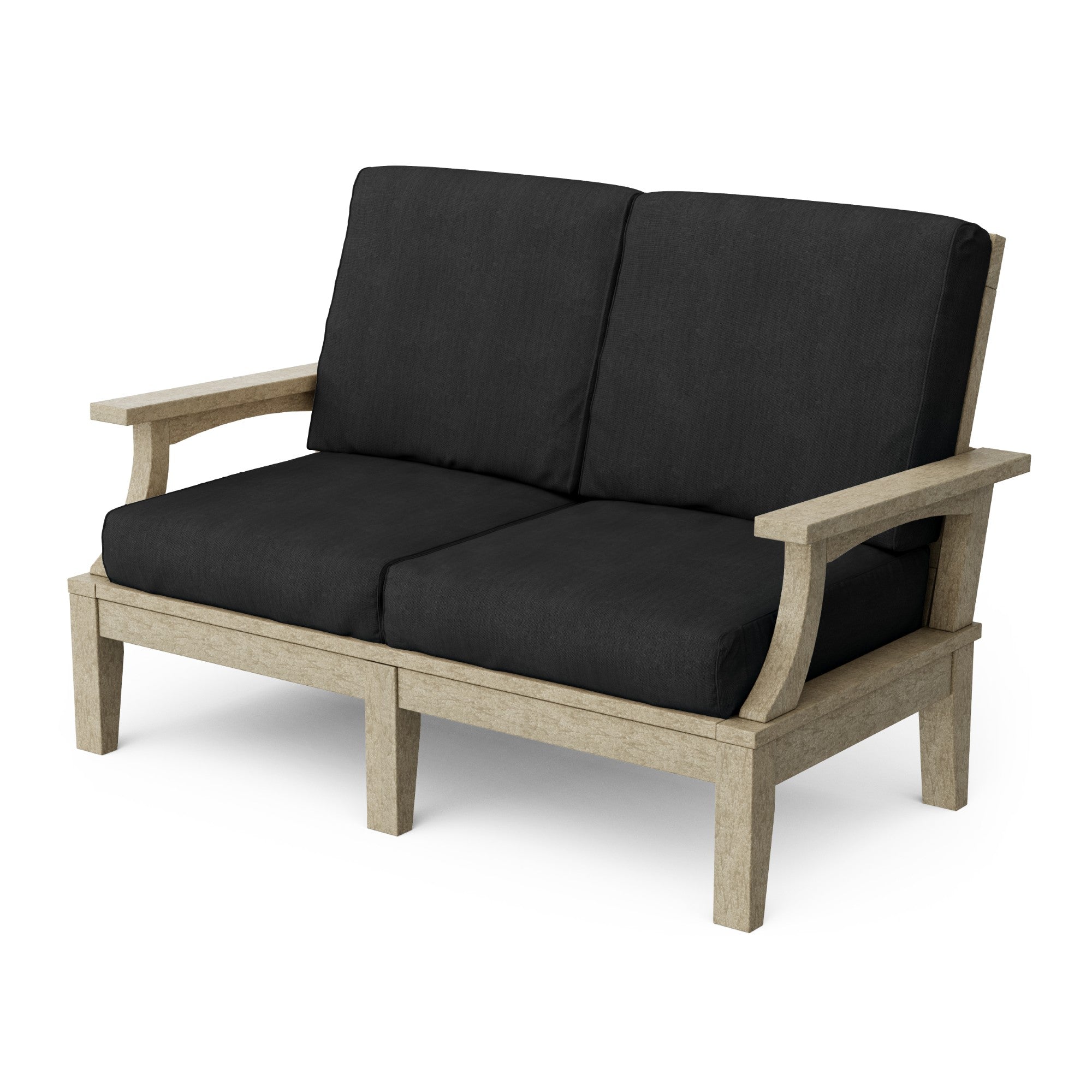 Heritage Deep Seating Love Seat Cushioned Sofa - Outdoor Patio Furniture for Garden, Poolside & Backyard Relaxation