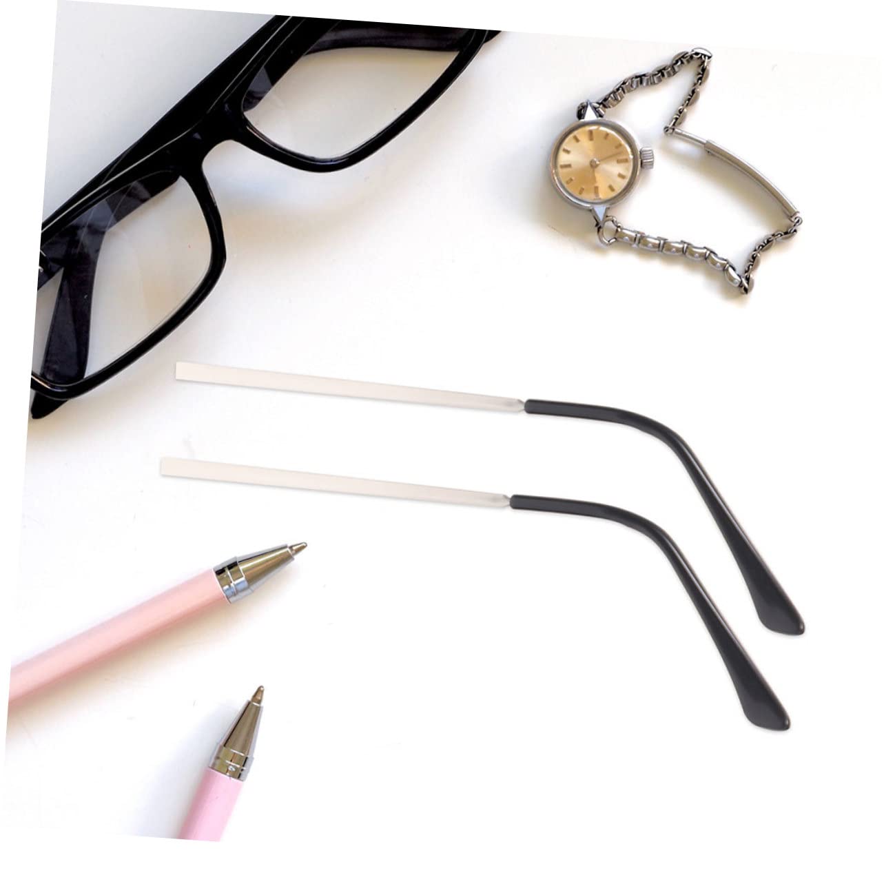 BCOATH 2 Pairs Glasses Replacement Arms - Metal Temple for Men & Women - Perfect for Repairing Sunglasses