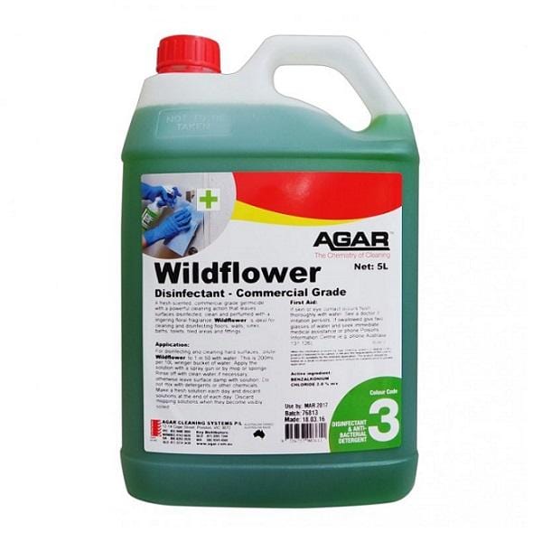 Premium Agar Wildflower Commercial Grade Disinfectant - EPA Approved for Hospitals, Schools & Offices - Kills 99.9% Germs & Viruses - Ideal for High-Touch Surfaces & Public Spaces