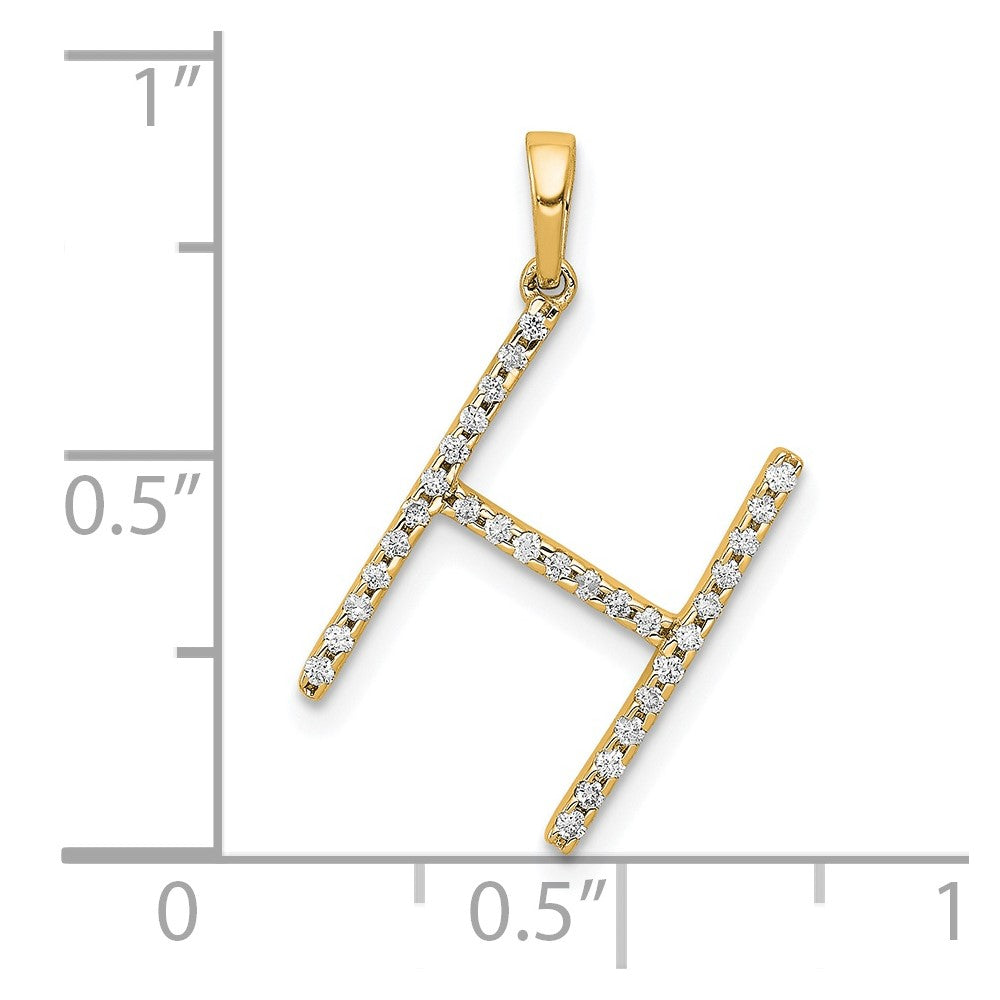 Gold Diamond Letter H Initial Pendant Necklace - Elegant PM5222H 010 YA Jewelry for Women | Perfect for Gifts, Anniversaries & Special Occasions