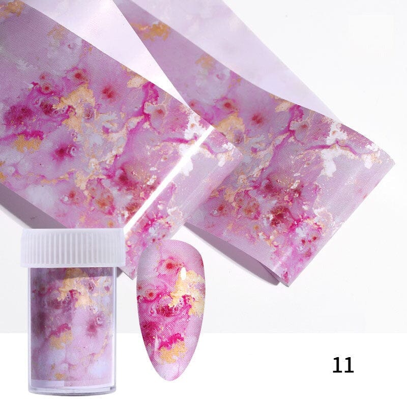 Marble Series Transfer Foil Roll for DIY Crafts, Nail Art, and Scrapbooking – Premium Heat Transfer Foil for Creative Projects
