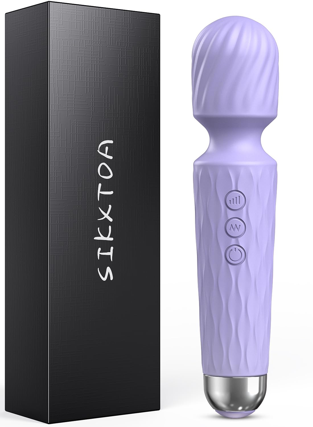 Powerful Waterproof Vibrator Wand for Women - 8 Speeds & 20 Patterns, Clitoral Stimulator & G-Spot Massager - Adult Sex Toy for Solo Play & Couples (Light Purple) | Perfect for Relaxation, Stress Relief & Intimate Moments