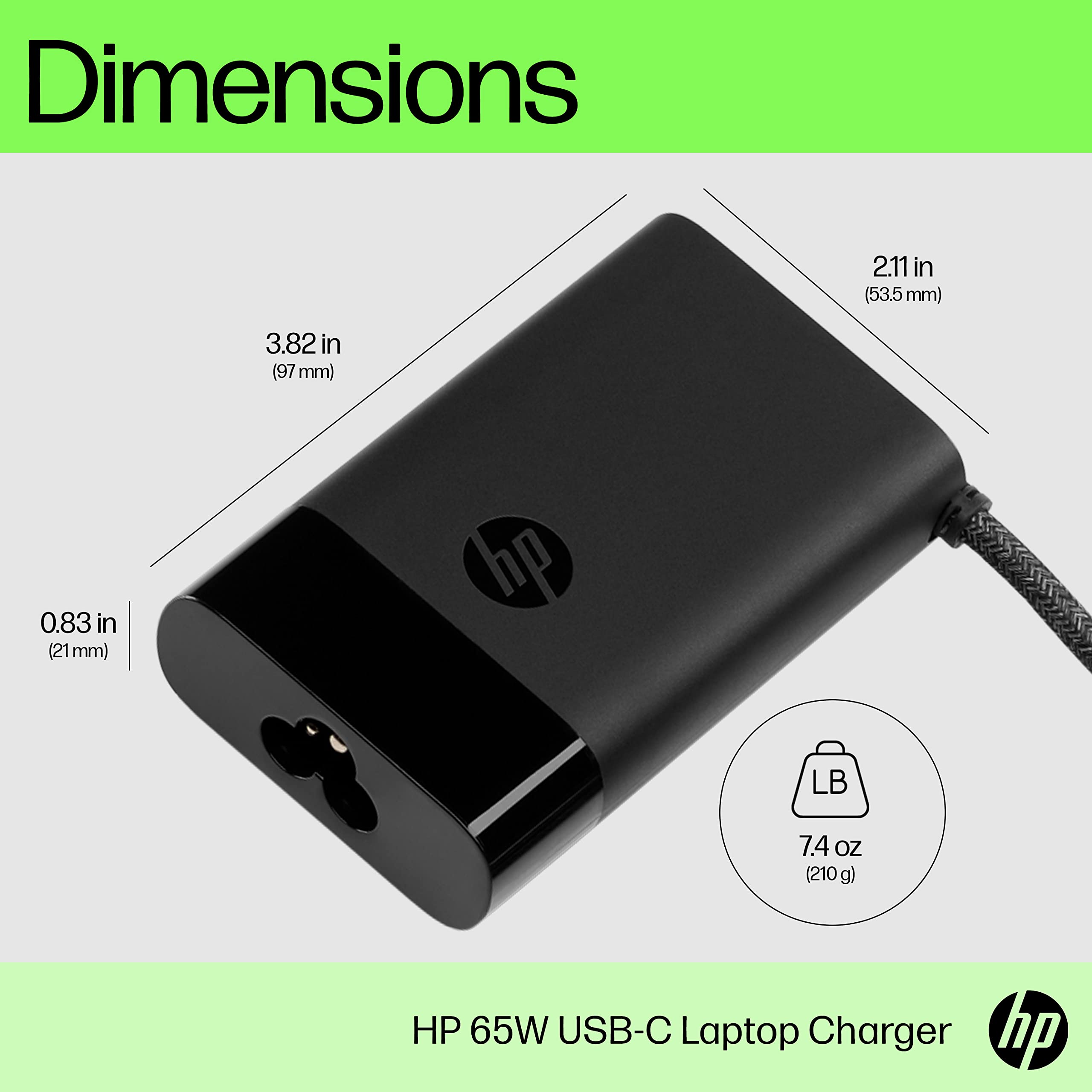 Original Title: HP 65W USB-C Laptop Charger   Optimized Title: HP 65W USB-C Laptop Charger - Fast Charging Power Adapter for HP Laptops, Ultrabooks & Tablets - Compact & Lightweight Design for Travel, Office & Home Use