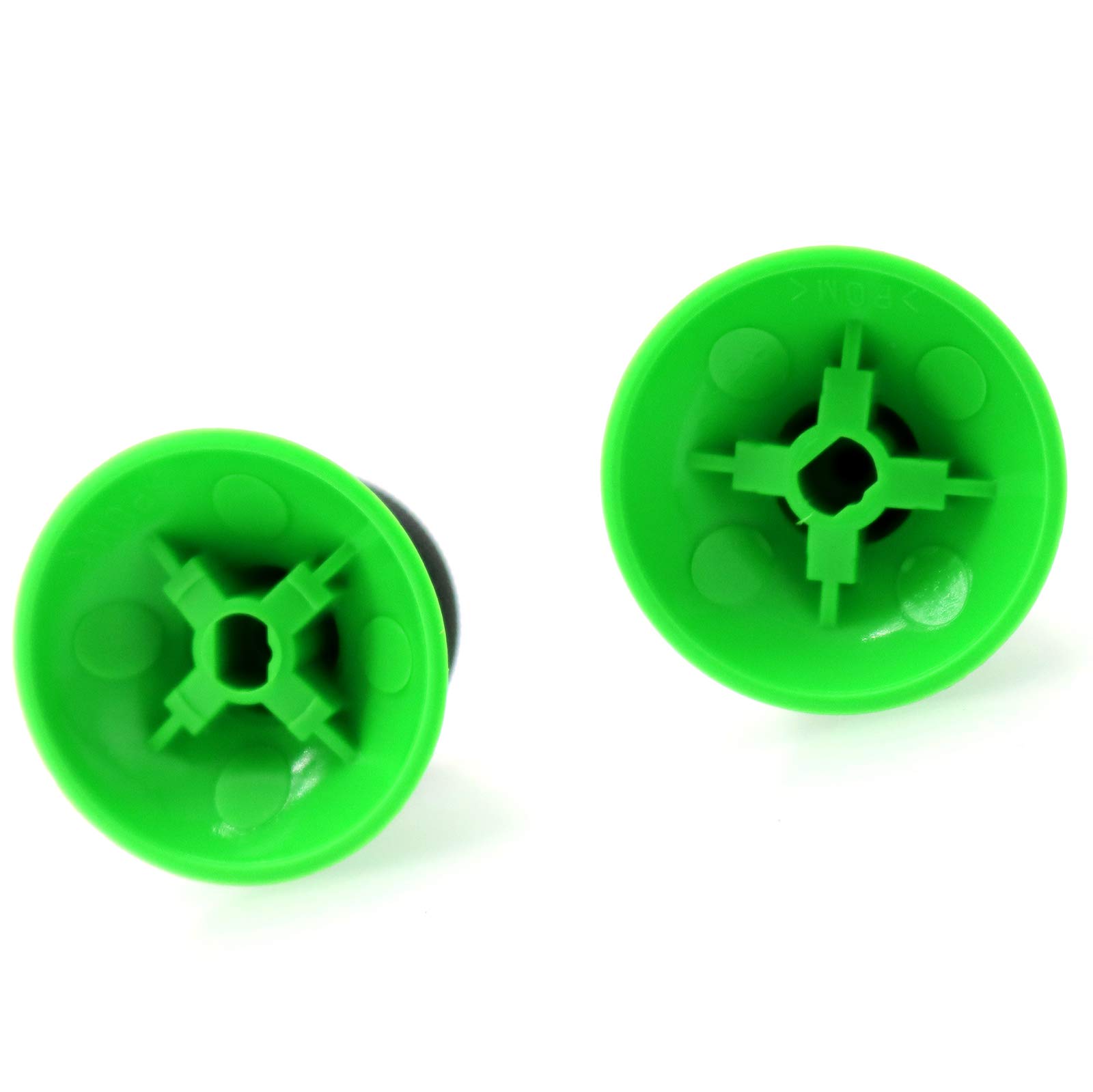 2-Pack OEM Concave Thumbsticks for Xbox One Controller - Green & Grey Rubber Joystick Replacement (Perfect for Gaming, Repair & DIY Enthusiasts)