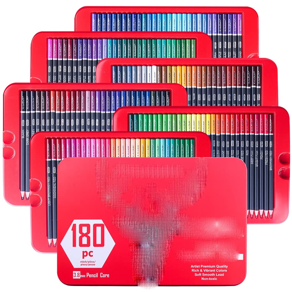 180-Color JRDHGRK Soft Wax Pencils for Drawing, Sketching & Shading - Art Supplies