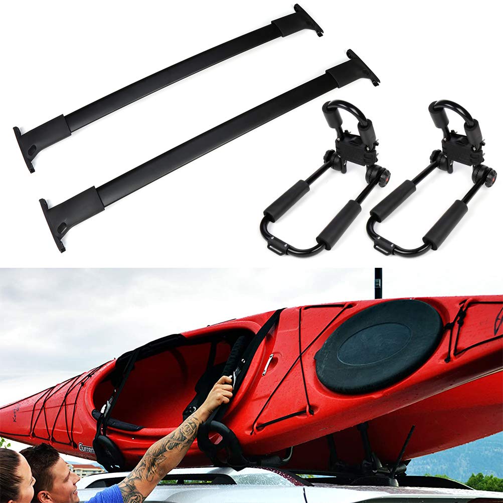 SCITOO Universal J-Bar Kayak Rack for Ford Escape 2013-2019 | Heavy Duty Roof Rack Cross Bars | Perfect for Kayaks, Canoes & SUVs | Outdoor Adventure & Water Sports Gear