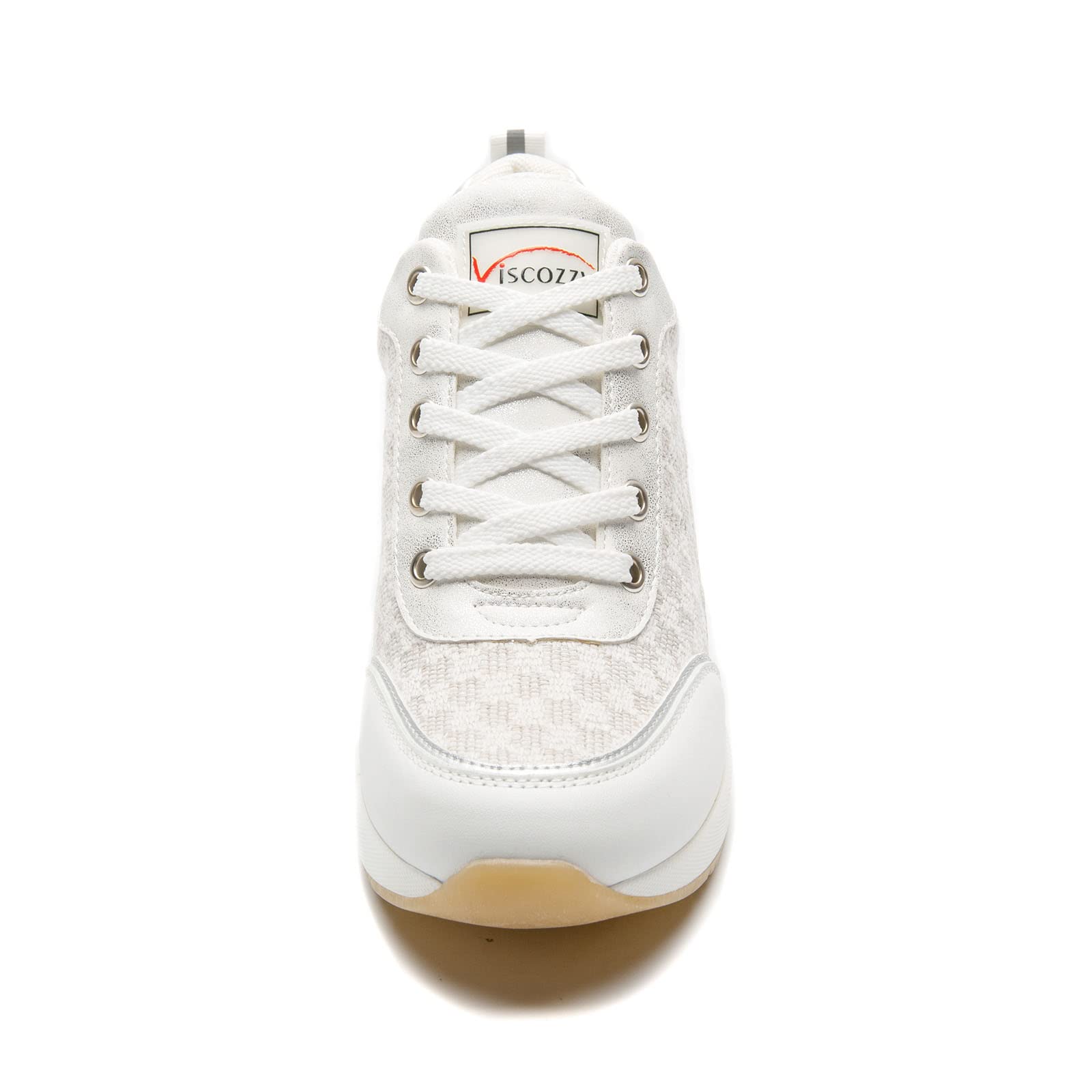 Viscozzy Women's Comfortable Wedge Sneakers with High Heel - Stylish Casual Shoes for Work, Walking & Everyday Wear