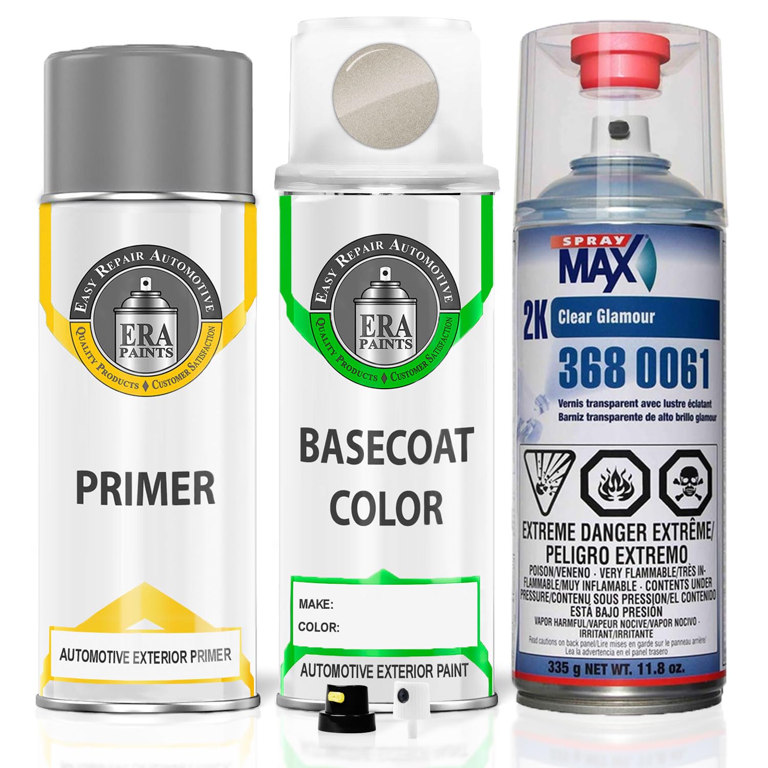 ERA Paints WA642R/GIM Tiara Tan Metallic Automotive Spray Paint for CADILLAC - Exact Color Match Premium Kit with 2K 3680061 Clearcoat | Perfect for Car Touch-Ups, Restoration & Custom Projects