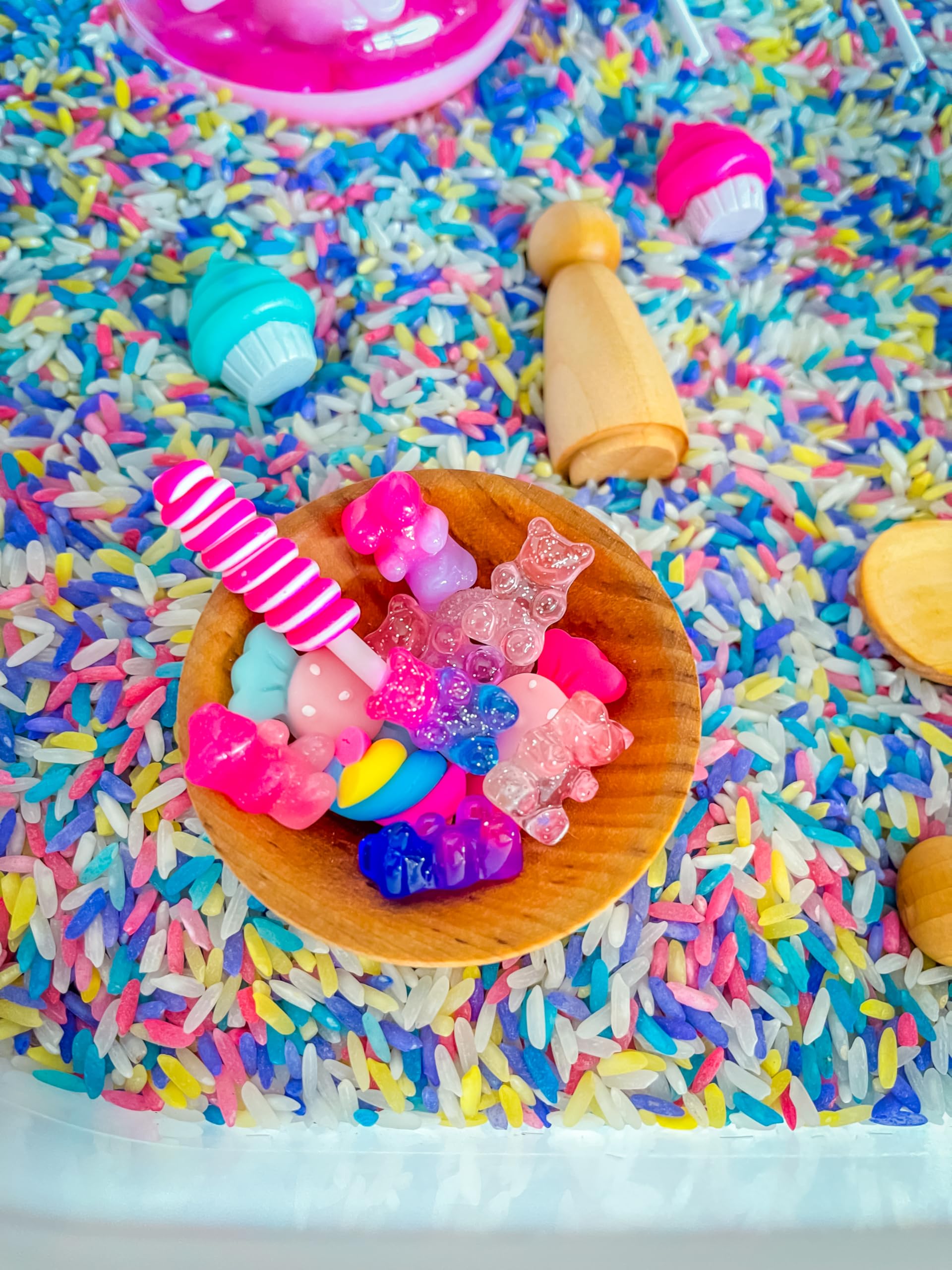 Kids Sensory Bin for Fine Motor Skills - Sweet Themed Sensory Play Kit for Toddlers & Preschoolers - Perfect for Learning, Playtime & Autism Therapy