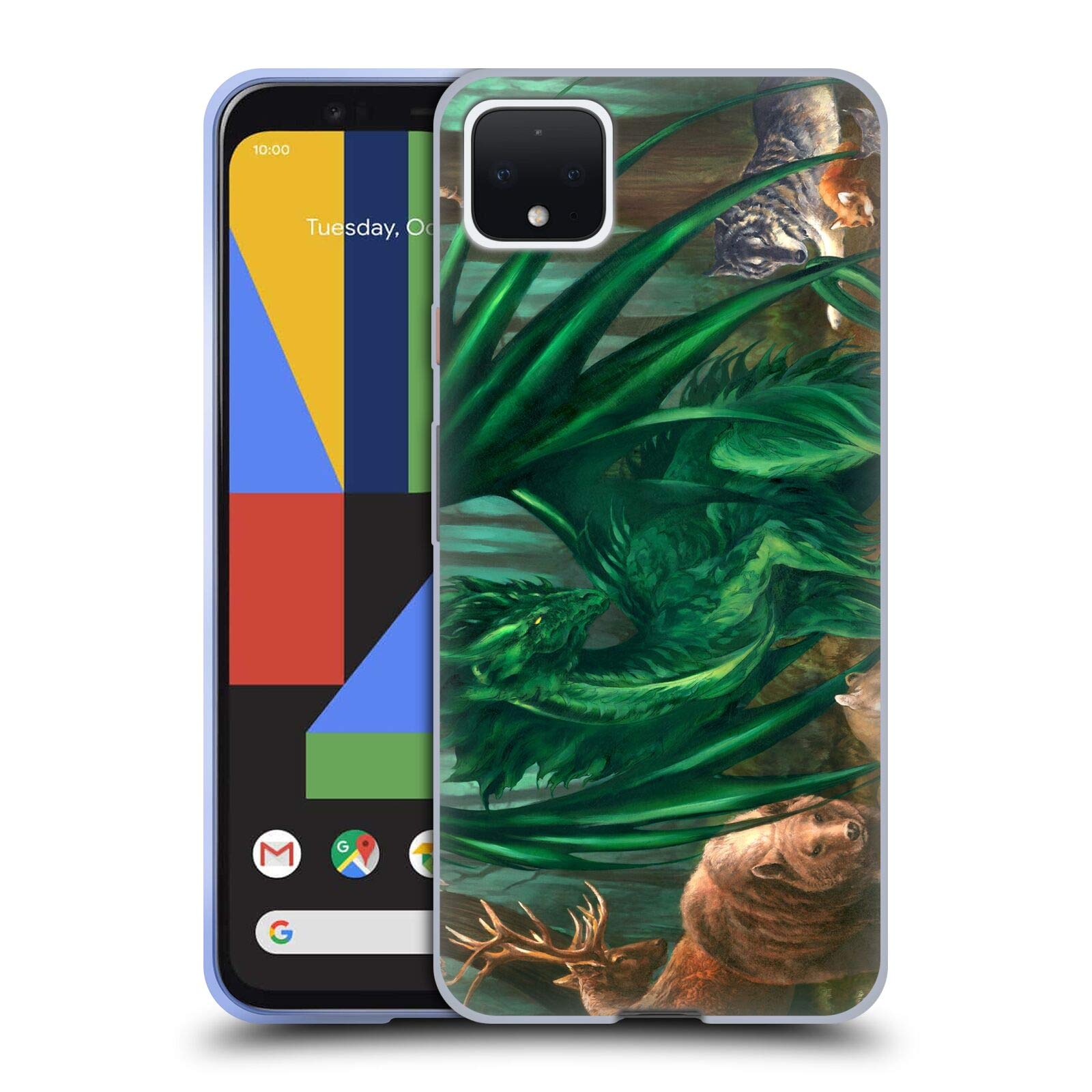 Official Lord of The Forest Dragons Soft Gel Case for Google Pixel 4 XL - Perfect for Fantasy Fans