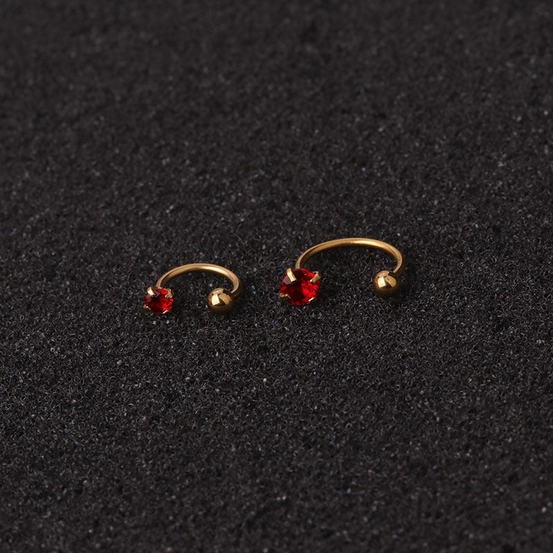 20G Front Back Ear Jacket Earrings CZ Hoop | HSPJ19118 - Elegant Cubic Zirconia Stud & Hoop Set for Women, Perfect for Parties, Weddings & Everyday Wear