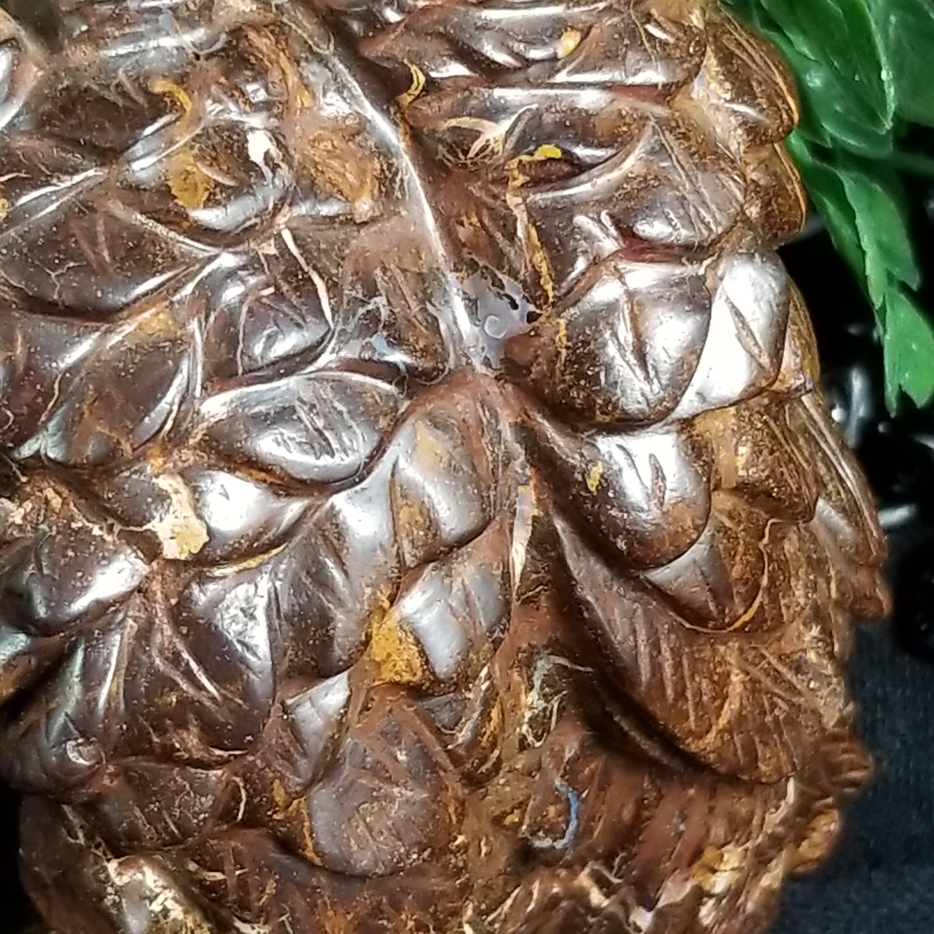 Natural Boulder Opal Owl Carvings (270g) - Handcrafted Gemstone Collectibles for Home Decor, Meditation & Spiritual Gifts
